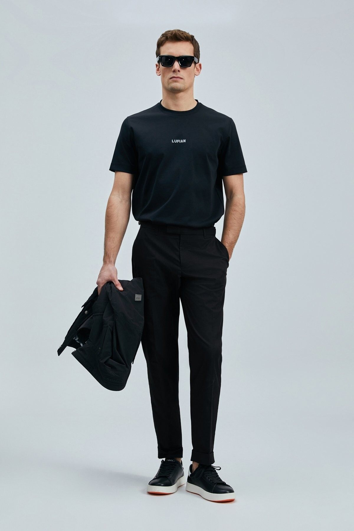 Lufian Marcus Modern Grafik T- Shirt Siyah