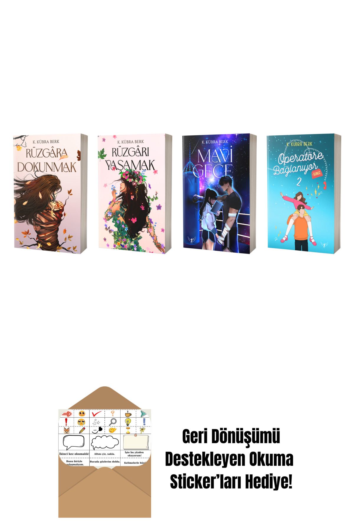 Artemis Yayınları K. Kübra Berk 4 Kitap Set + Okuma Sticker'ları