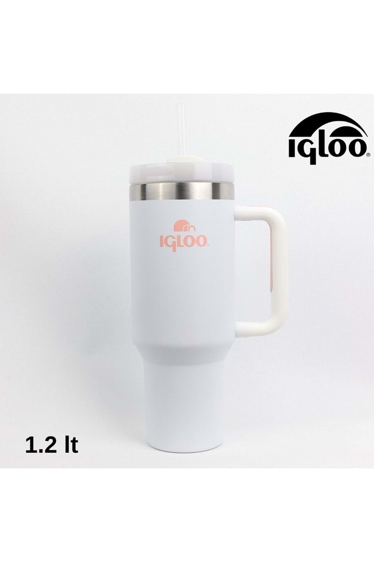 IGLOO Stadler Thermo Mug 1.2 Litre Pipetlı Matara BEYAZ