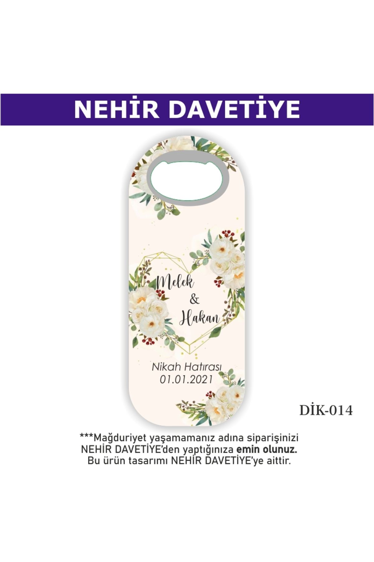Nehir 30 Adet Düğün Nişan Söz Nikah Mevlüd Sünnet Hediyesi - Hediyelik Magnet Açacak