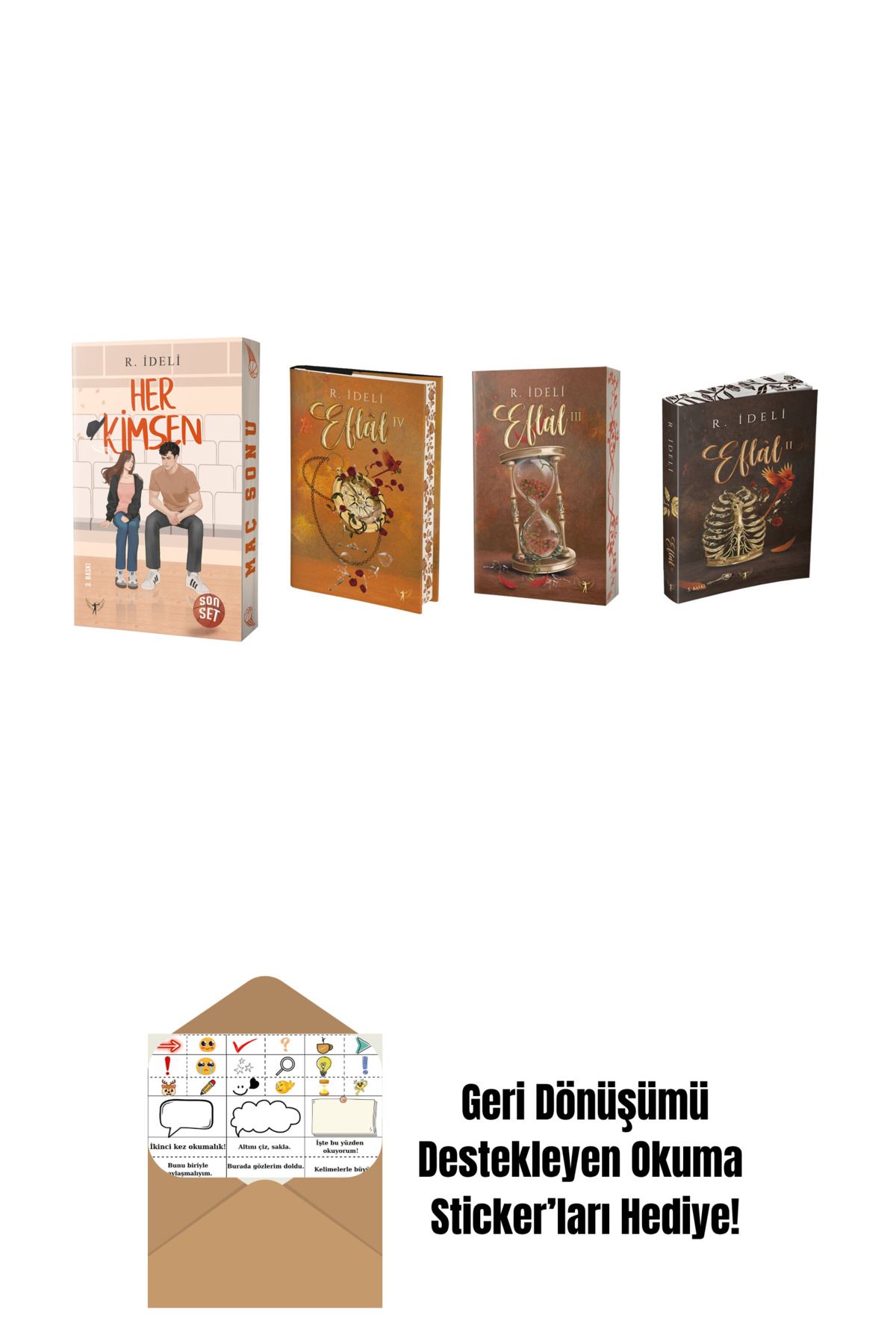 Artemis Yayınları R. İdeli 4 Kitap Set + Okuma Sticker'ları