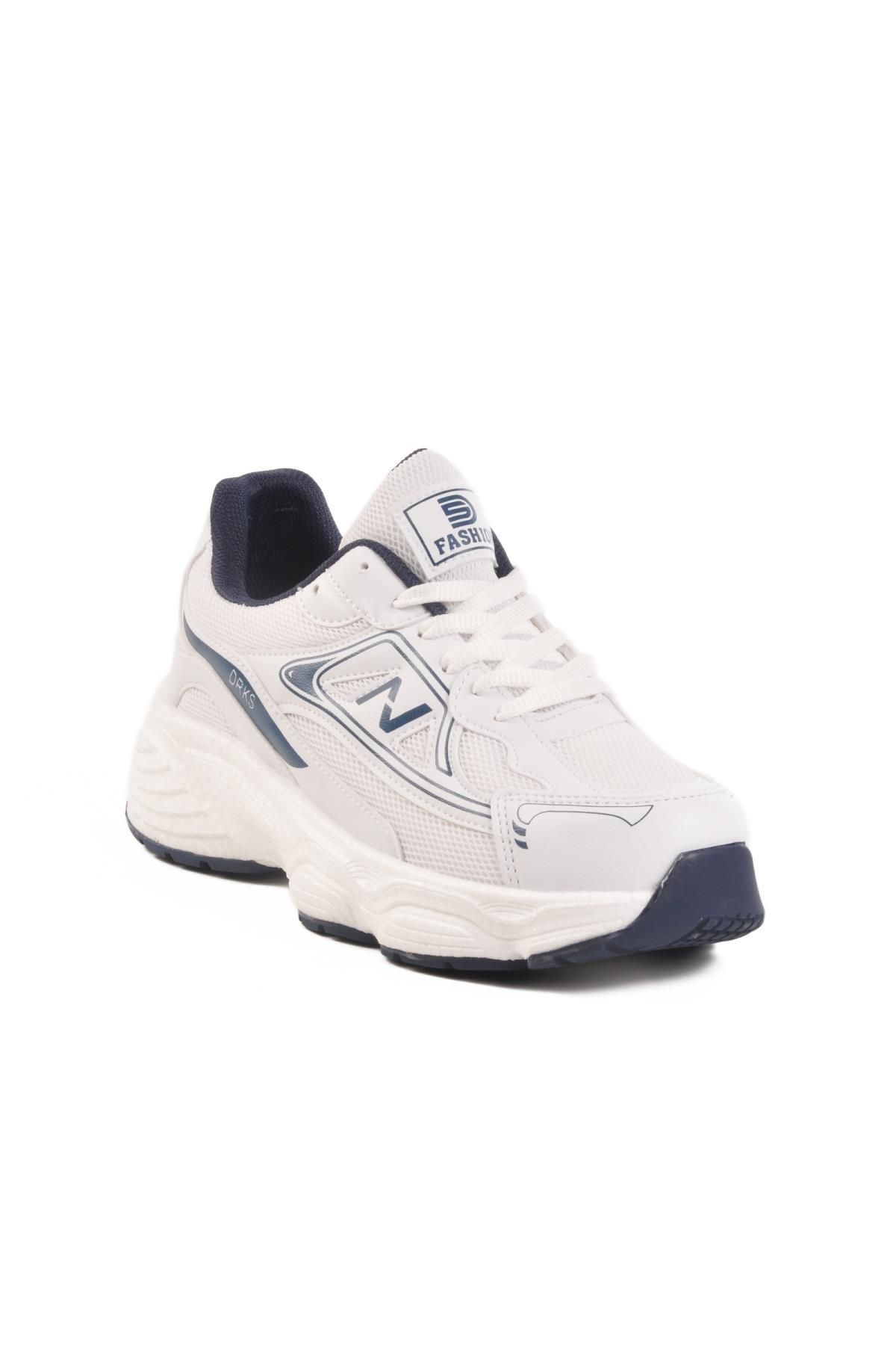 WALKWAY 182 G Unisex Beyaz-Lacivert Hafif Esnek Spor Ayakkabı