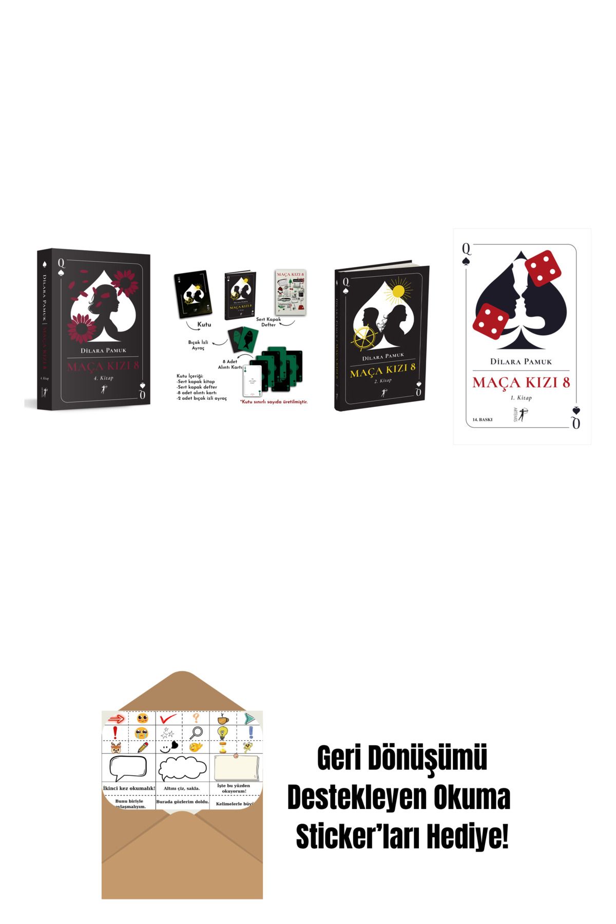 Artemis Yayınları Dilara Pamuk 4 Kitap Set + Okuma Sticker'ları