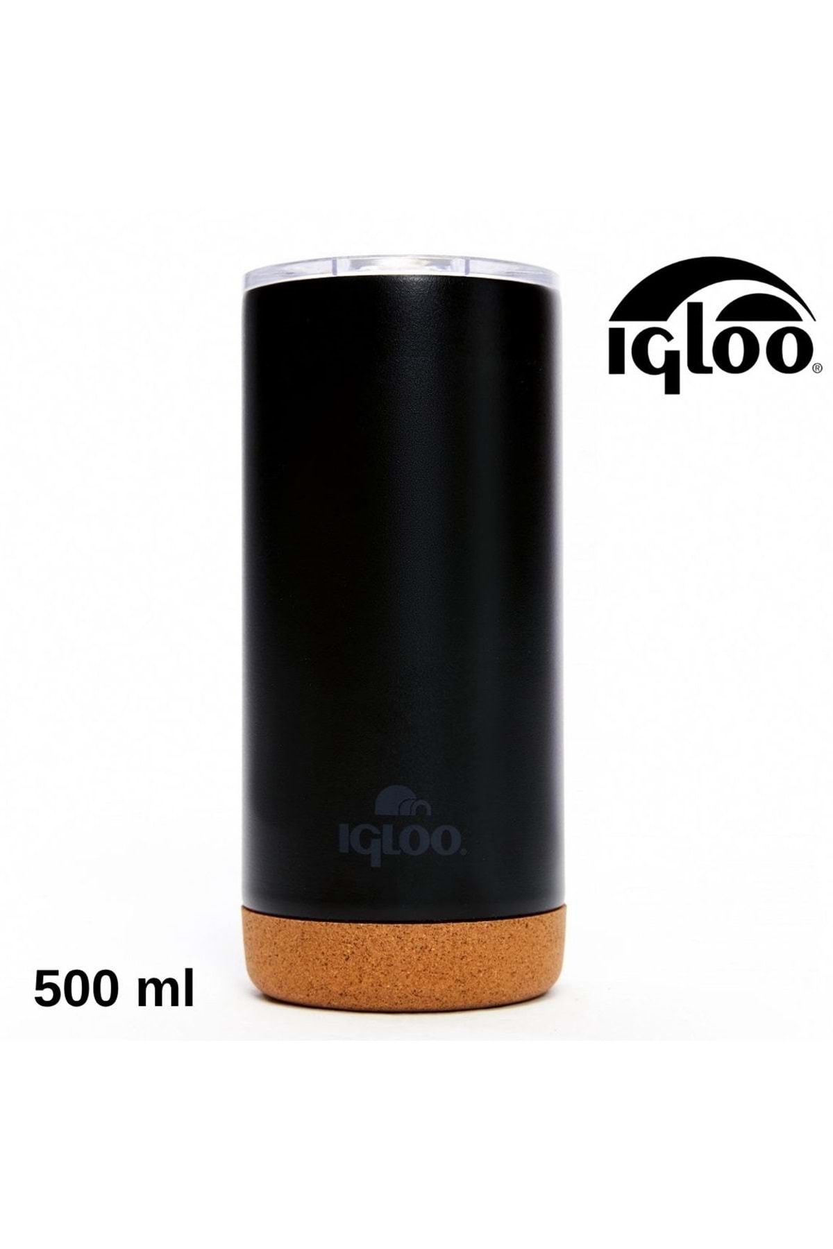 IGLOO Cork Mug 500ml Termos Kupa Bardak Matara SİYAH