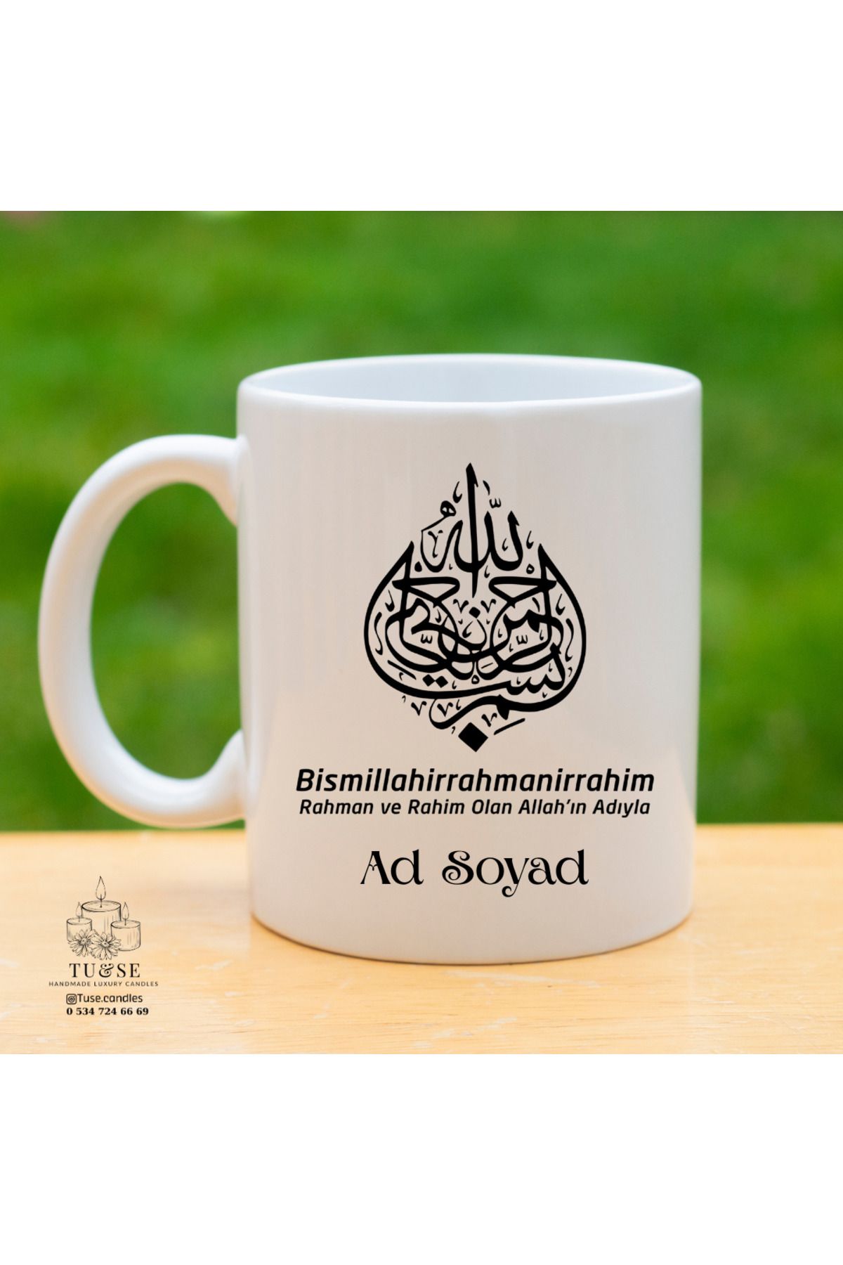 Tu&Se Candles 🕋 Bismillahirrahmanirrahim – Kalbe Dokunan Kupa Bardak