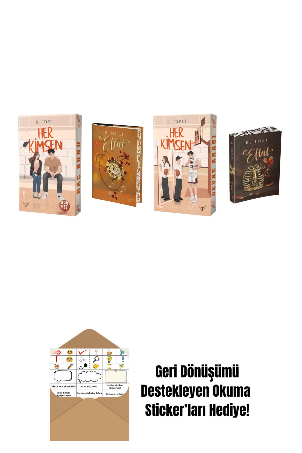 Artemis Yayınları R. İdeli 4 Kitap Set + Okuma Sticker'ları