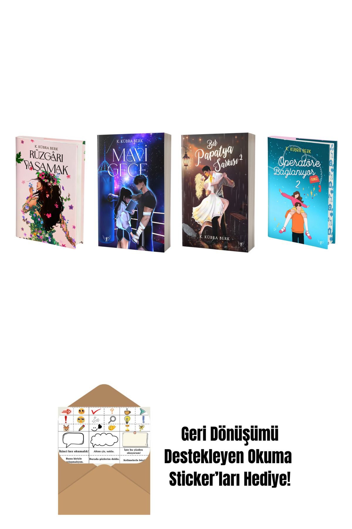 Artemis Yayınları K. Kübra Berk 4 Kitap Set + Okuma Sticker'ları