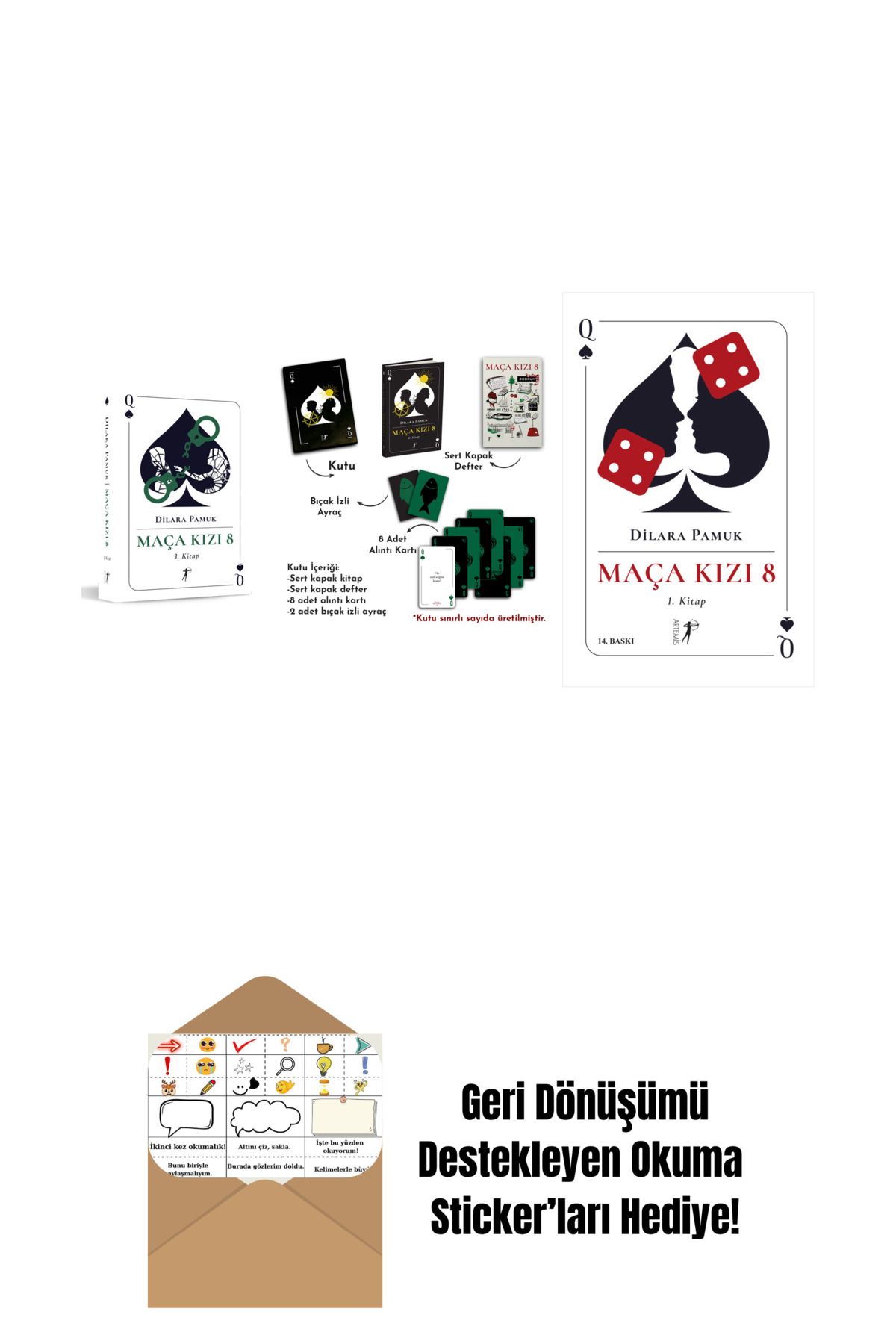 Artemis Yayınları Dilara Pamuk 3 Kitap Set + Okuma Sticker'ları