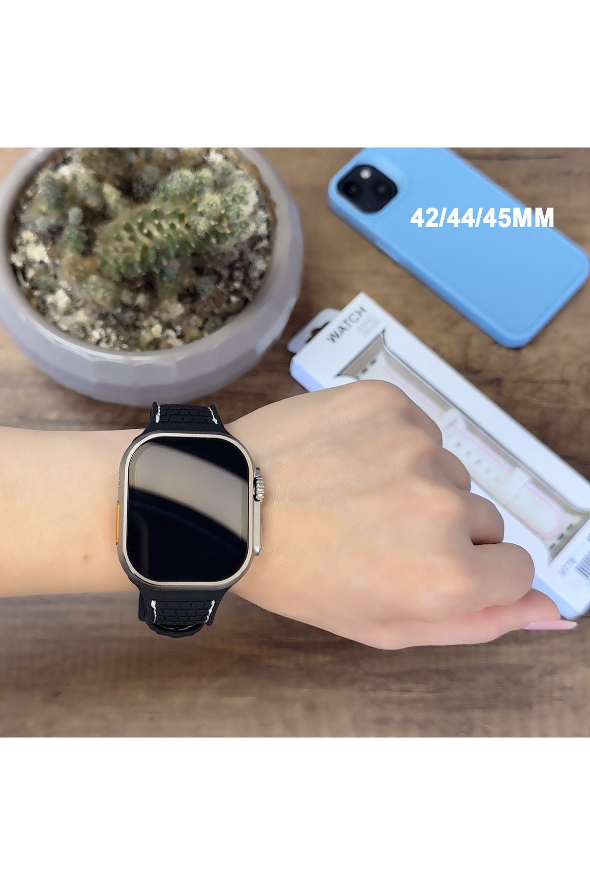 MTL Apple Watch Uyumlu 1/2/3/4/5/6/SE/7/8/9Seri 42/44/45/49MM Kordon Kayış Silikon MT78