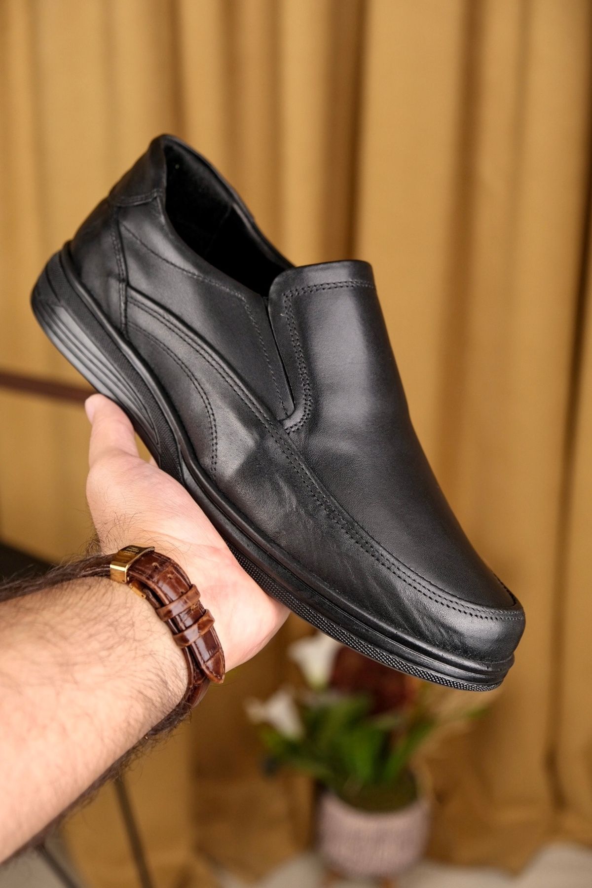Leathermens Hakiki Deri, Yumuşak Bağcıksız Klasik Ve Ultra Hafif Conforlu Erkek Ayakkabı