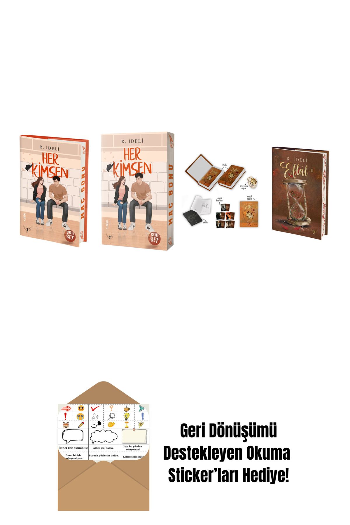 Artemis Yayınları R. İdeli 4 Kitap Set + Okuma Sticker'ları
