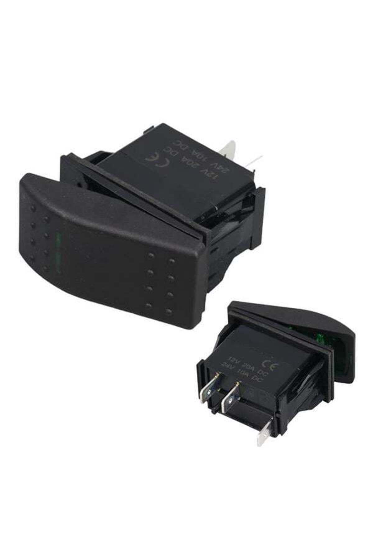 Emperium ﻿İnce Işık Sembollü Işıklı 3 Pinli On-Off 12-24V Marin Switch