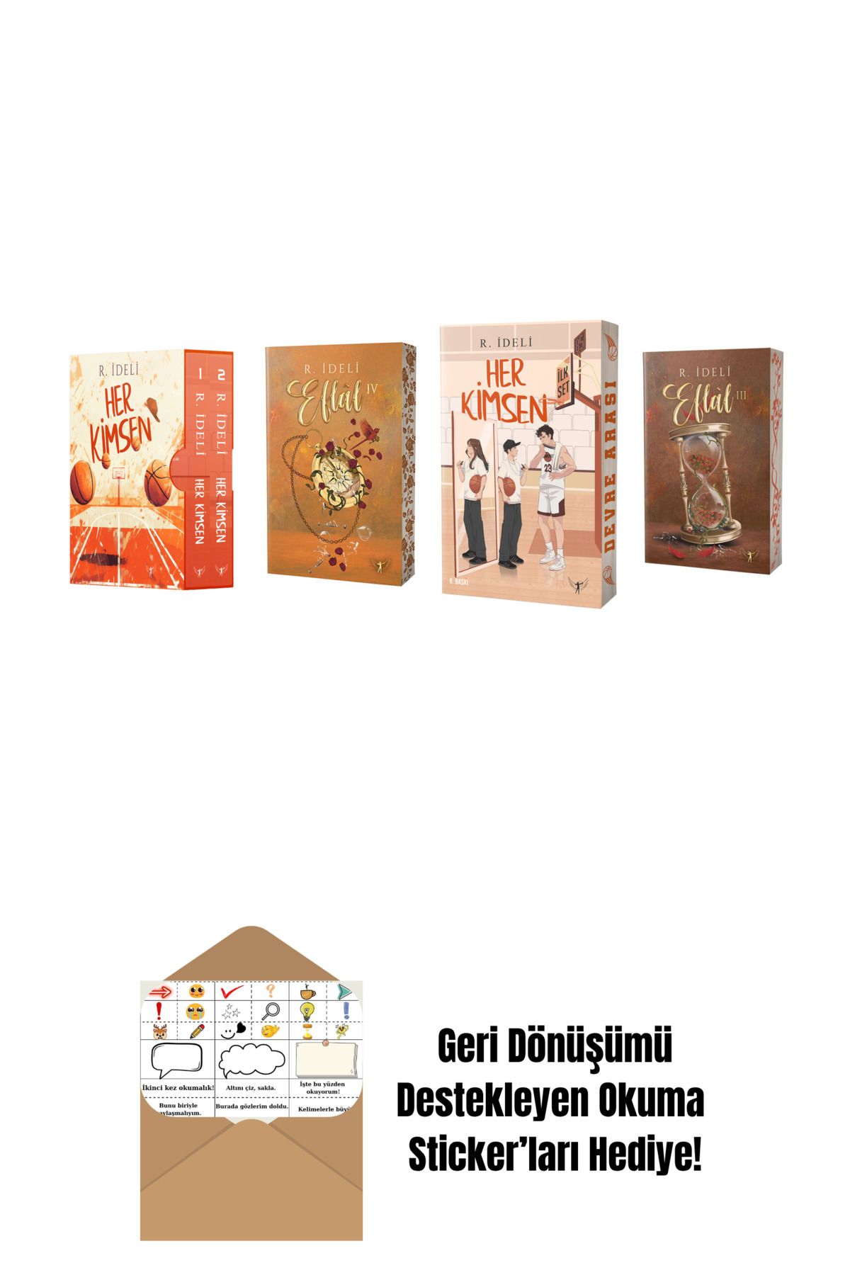 Artemis Yayınları R. İdeli 4 Kitap Set + Okuma Sticker'ları