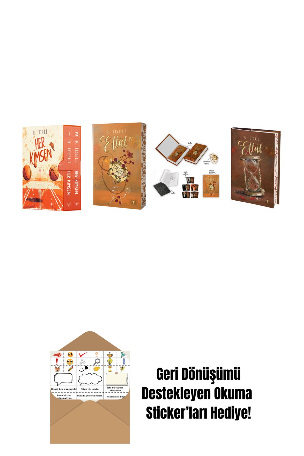 Artemis Yayınları R. İdeli 4 Kitap Set + Okuma Sticker'ları