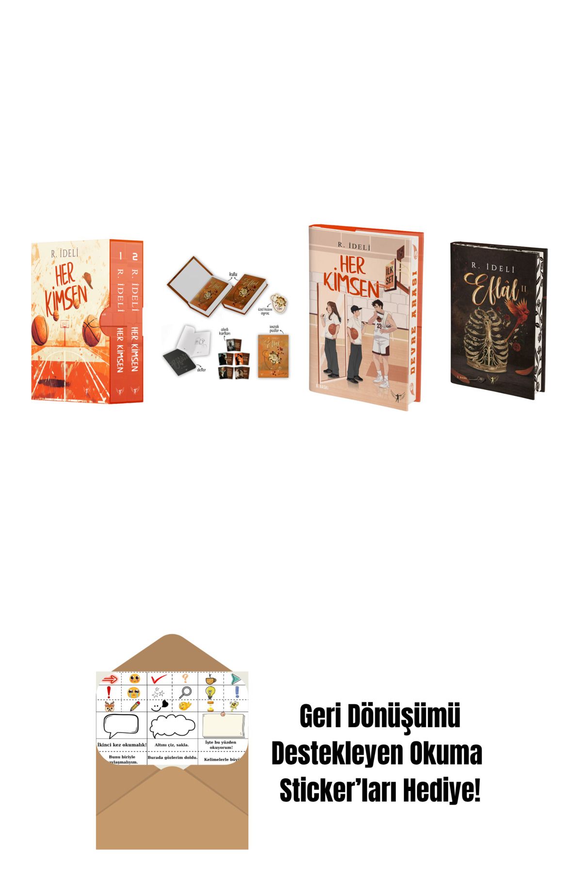 Artemis Yayınları R. İdeli 4 Kitap Set + Okuma Sticker'ları