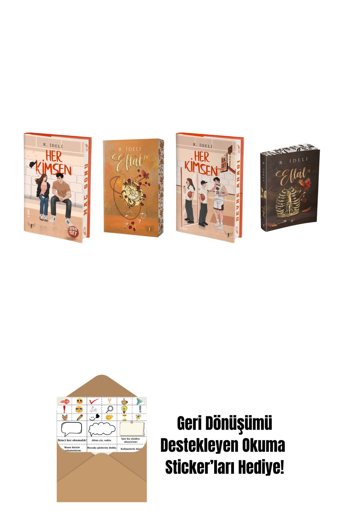 Artemis Yayınları R. İdeli 4 Kitap Set + Okuma Sticker'ları