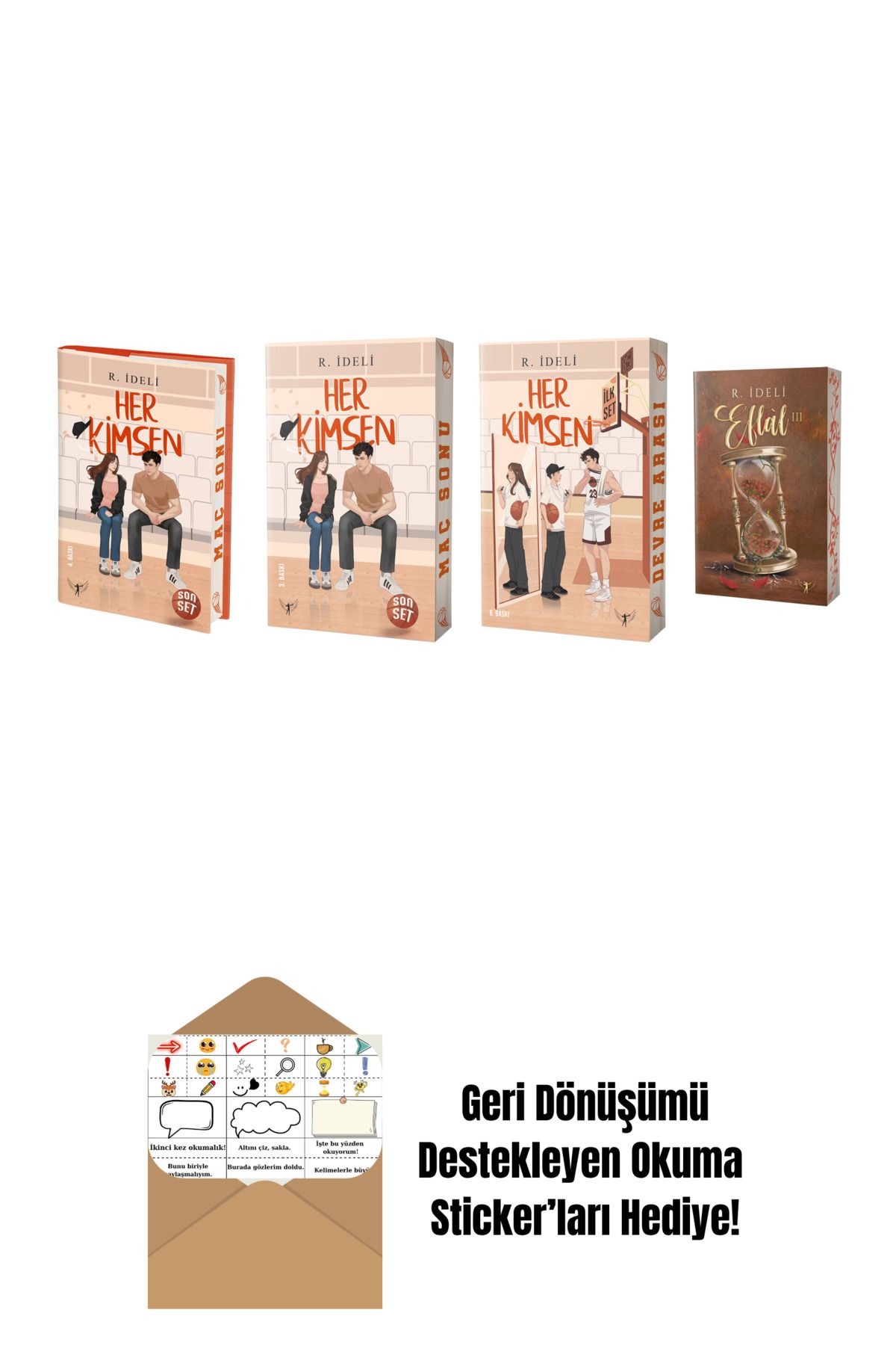Artemis Yayınları R. İdeli 4 Kitap Set + Okuma Sticker'ları