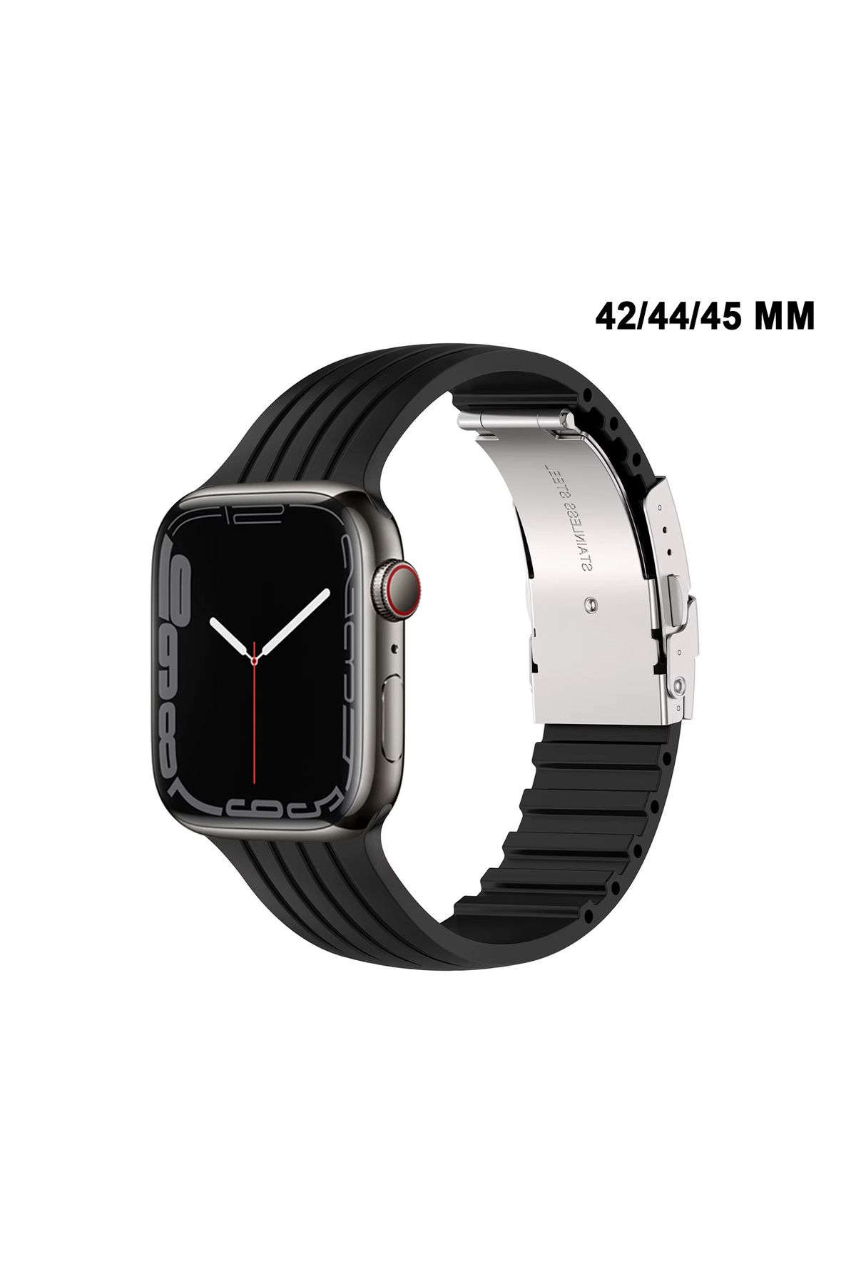 MTL Apple Watch Uyumlu Watch 3 4 5 6 7 8 9 SeSeri 38 40 41 MM Klipsli Kordon Kayış Silikon MT36