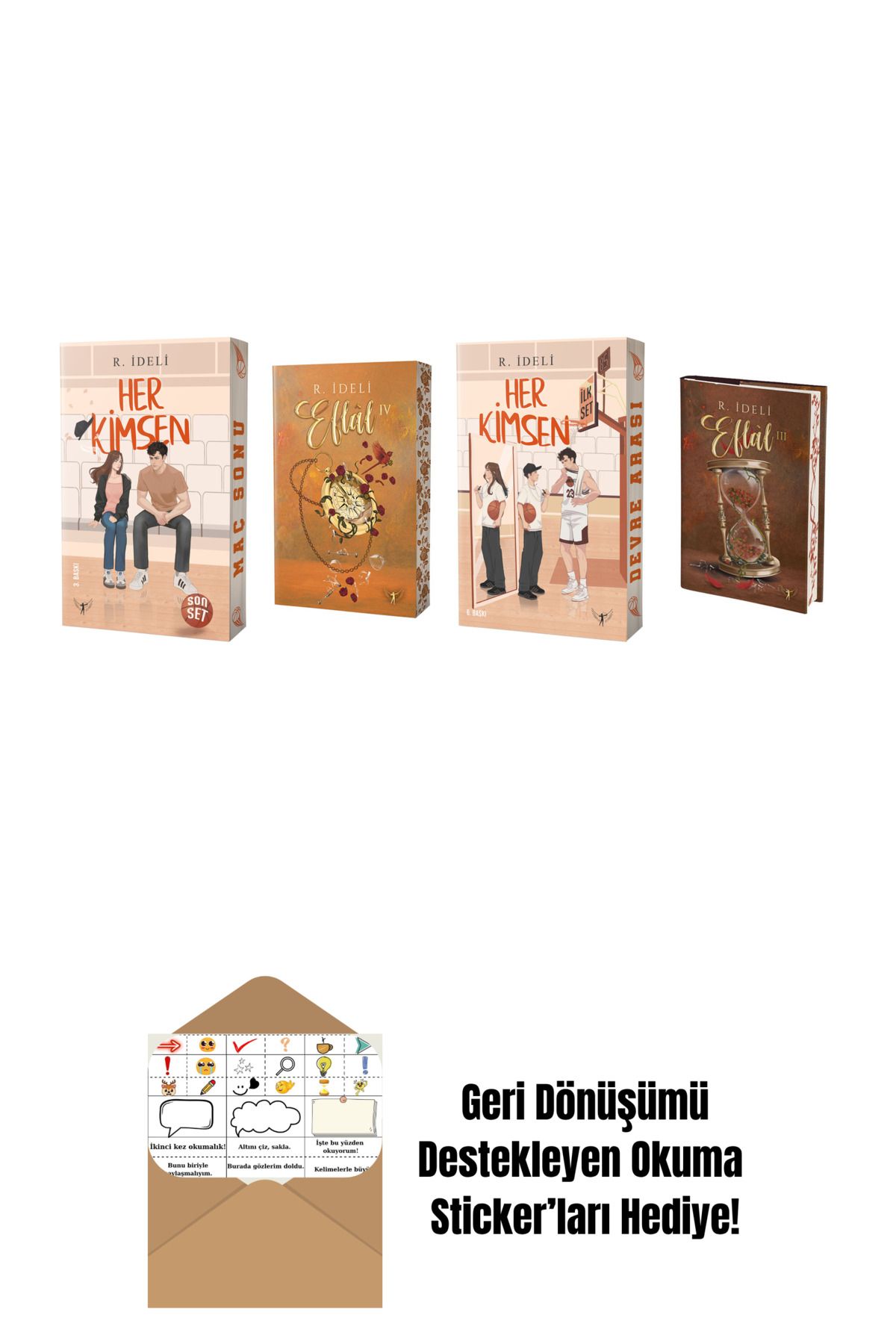 Artemis Yayınları R. İdeli 4 Kitap Set + Okuma Sticker'ları