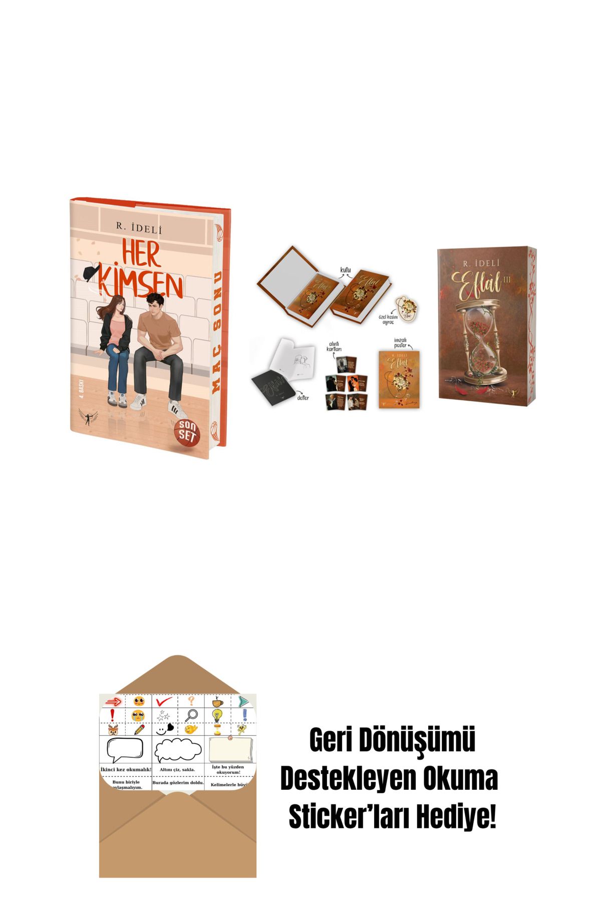 Artemis Yayınları R. İdeli 3 Kitap Set + Okuma Sticker'ları