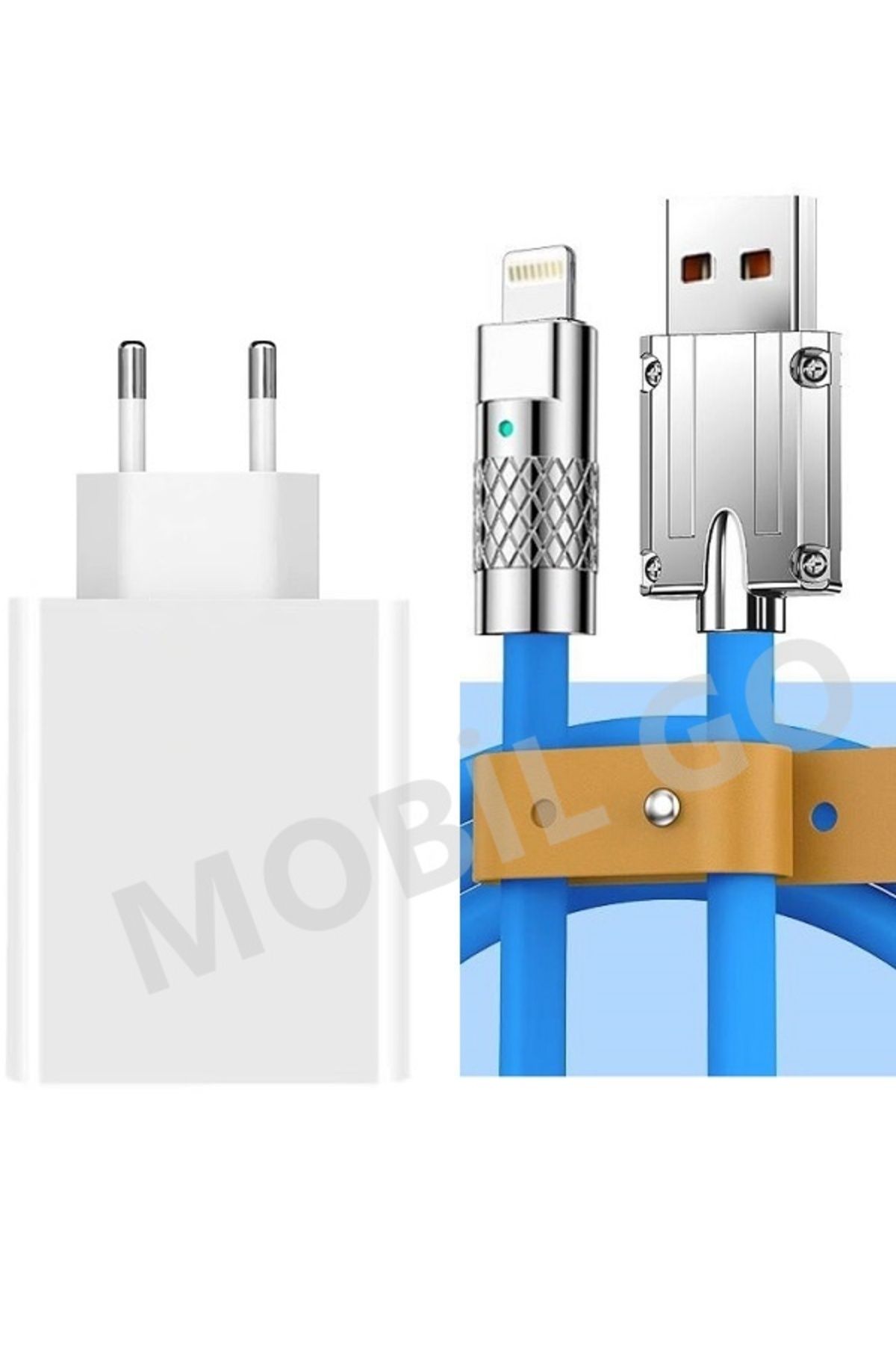 MOBİL GO iPhone 6 6 Plus 6S Plus uyumlu Lightning USB Hızlı Şarj Aleti Kopmaz Kablo