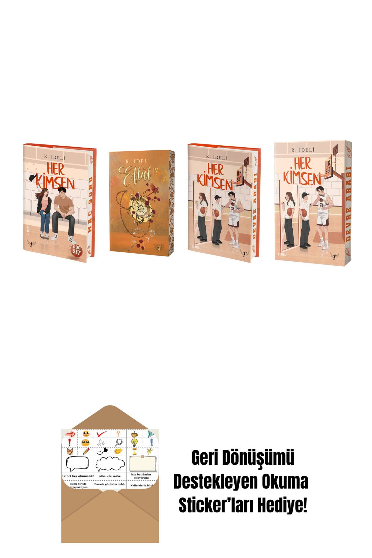 Artemis Yayınları R. İdeli 4 Kitap Set + Okuma Sticker'ları