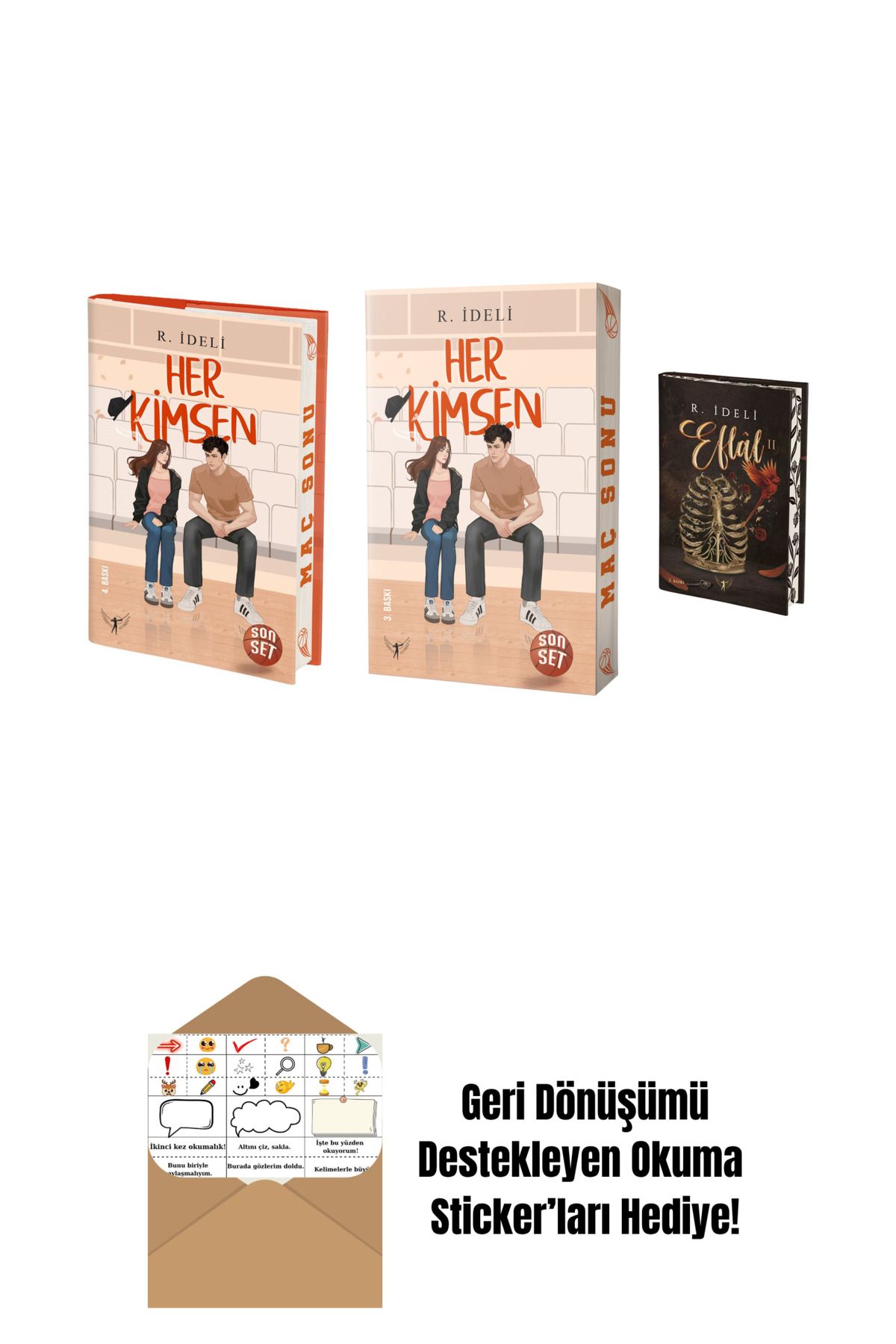 Artemis Yayınları R. İdeli 3 Kitap Set + Okuma Sticker'ları