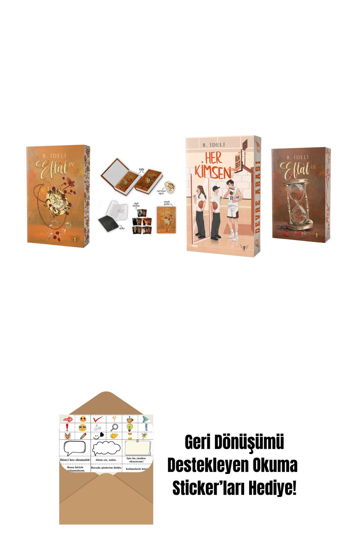 Artemis Yayınları R. İdeli 4 Kitap Set + Okuma Sticker'ları