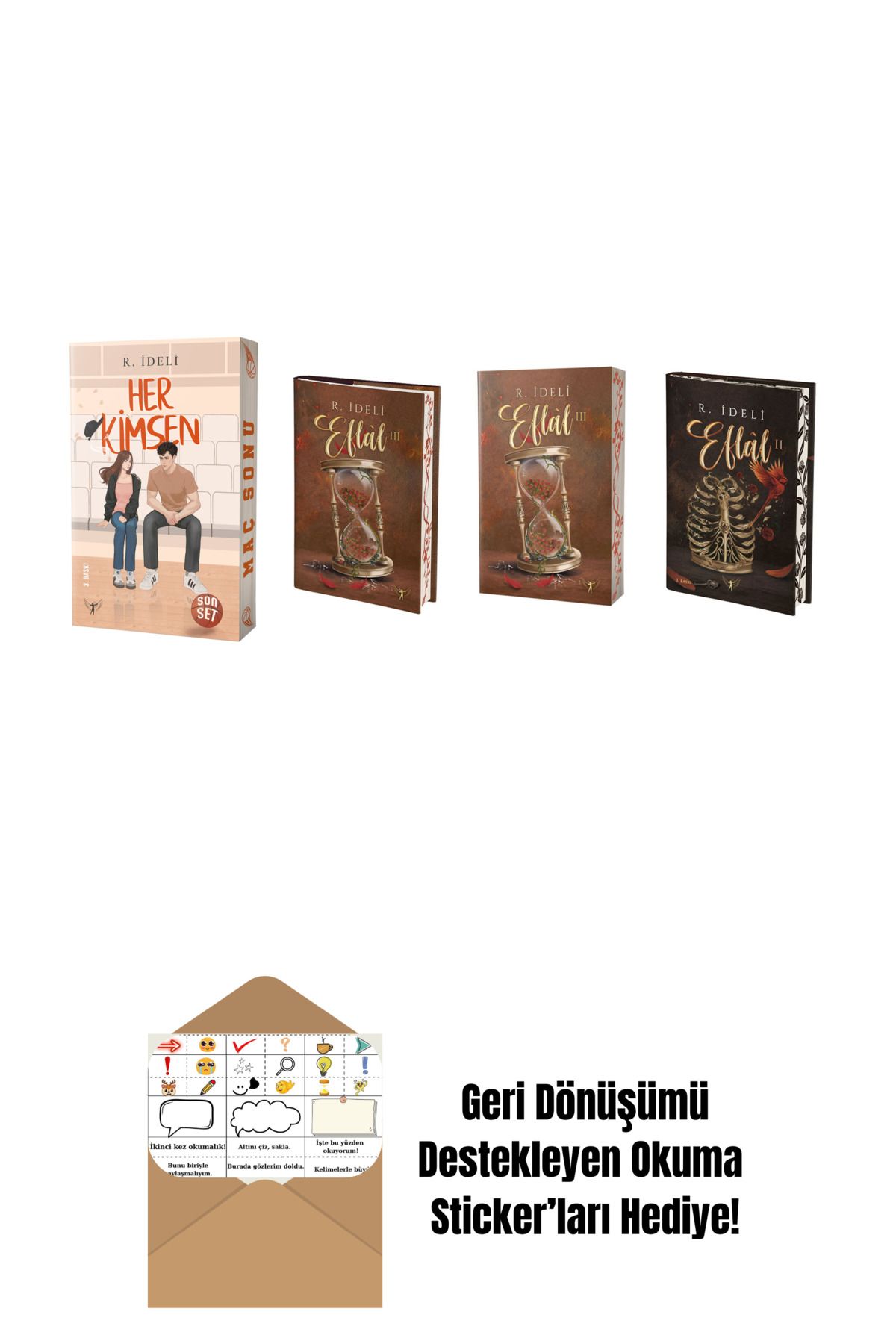 Artemis Yayınları R. İdeli 4 Kitap Set + Okuma Sticker'ları