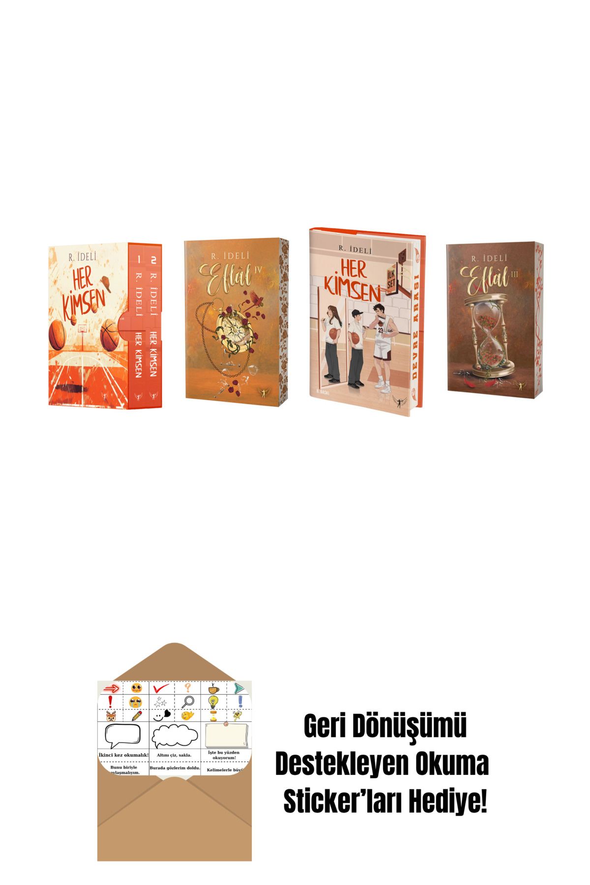 Artemis Yayınları R. İdeli 4 Kitap Set + Okuma Sticker'ları