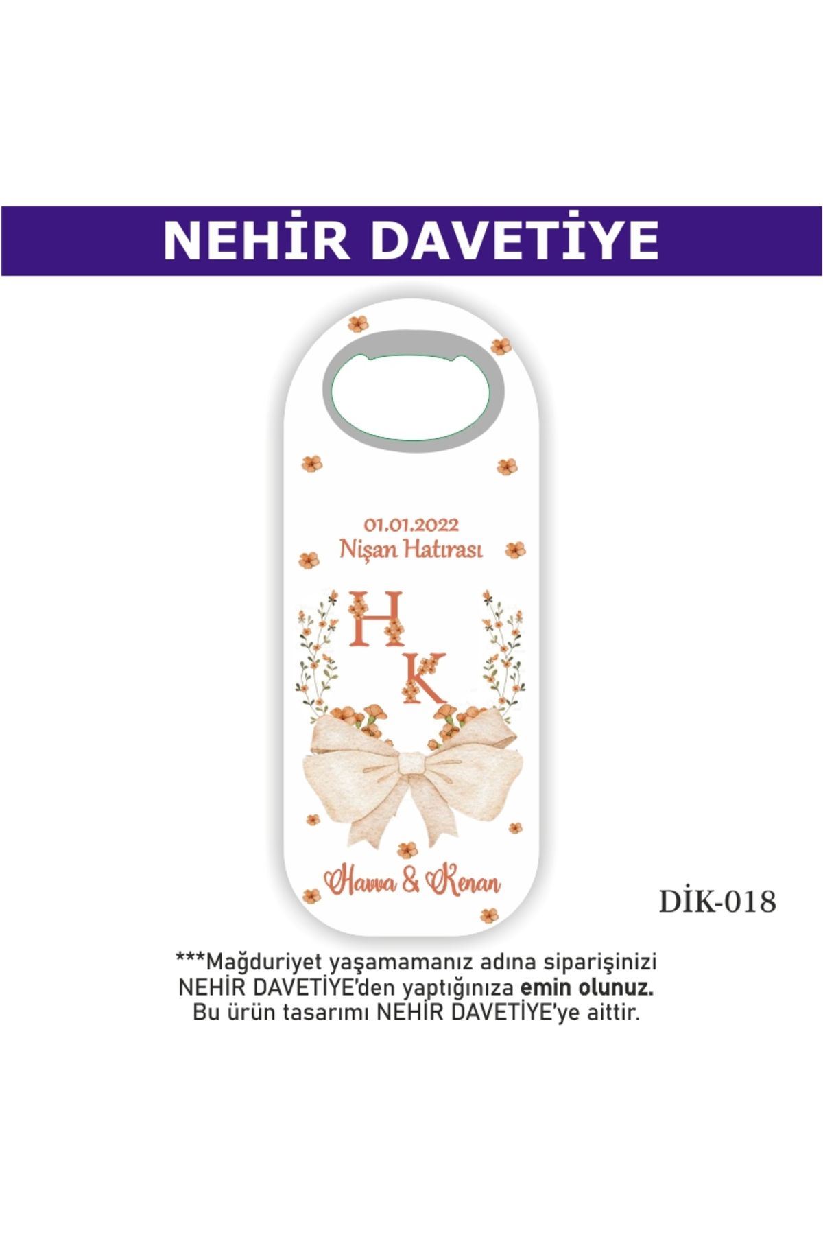 Nehir 30 Adet Düğün Nişan Söz Nikah Mevlüd Sünnet Hediyesi - Hediyelik Magnet Açacak
