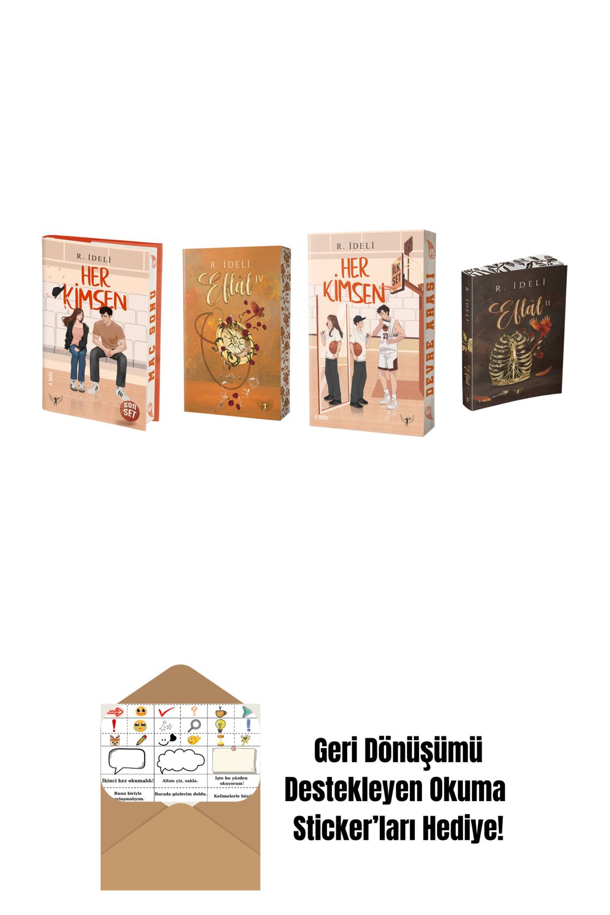 Artemis Yayınları R. İdeli 4 Kitap Set + Okuma Sticker'ları