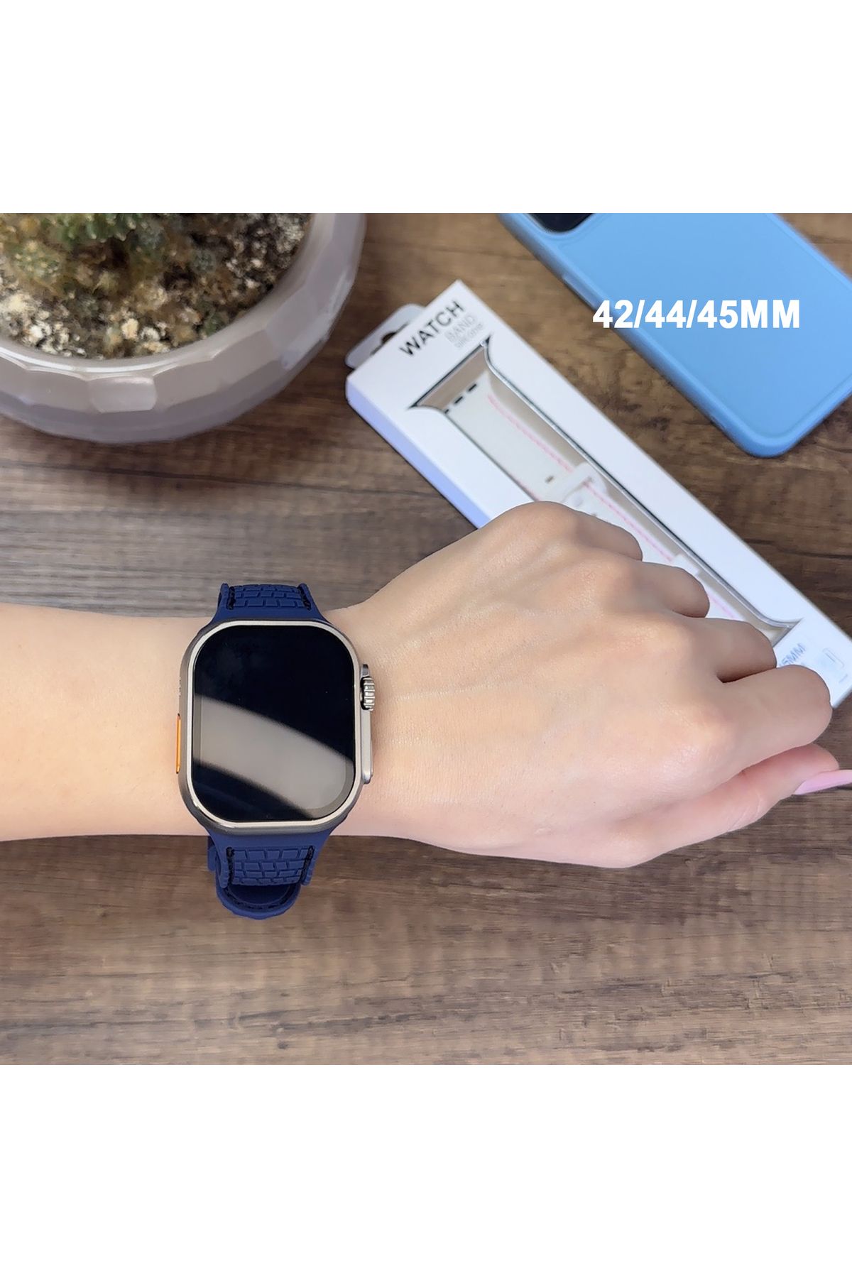 MTL Apple Watch Uyumlu 1/2/3/4/5/6/SE/7/8/9Seri 42/44/45/49MM Kordon Kayış Silikon MT78