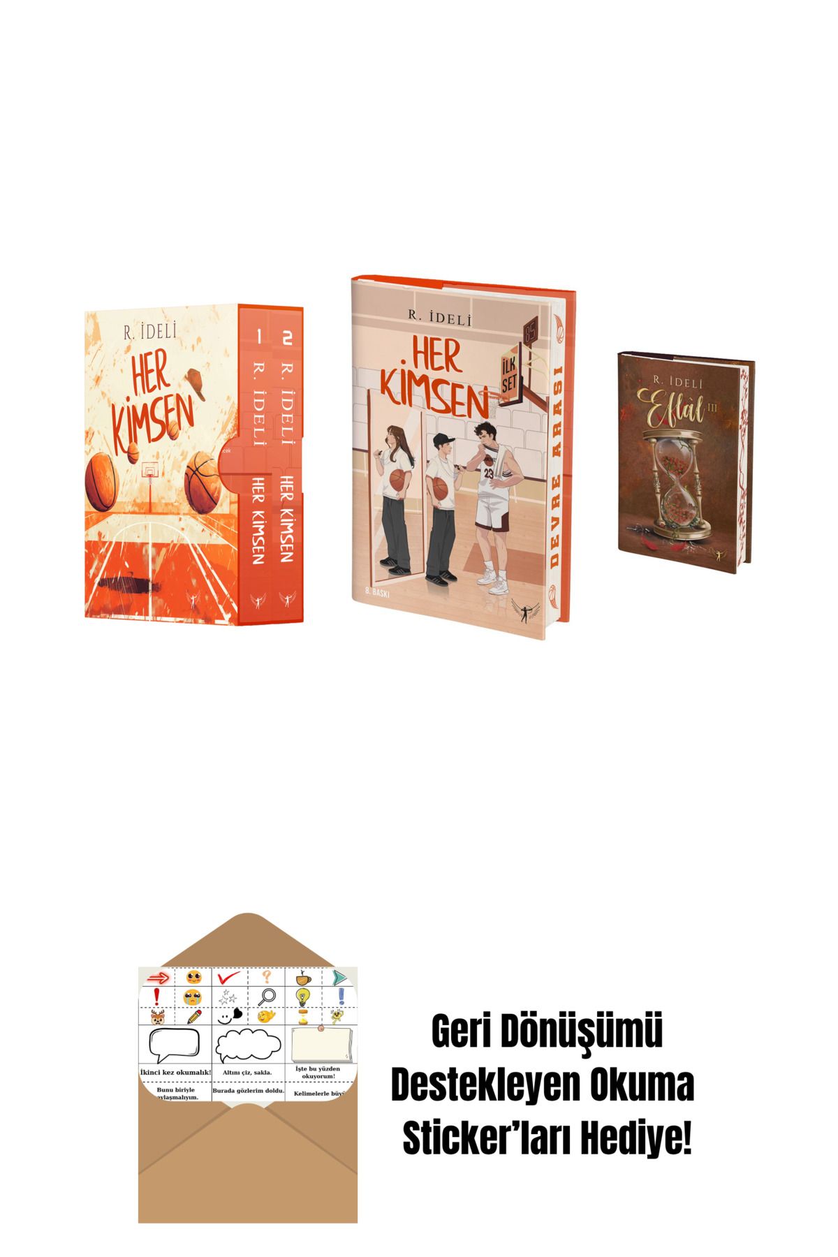 Artemis Yayınları R. İdeli 3 Kitap Set + Okuma Sticker'ları