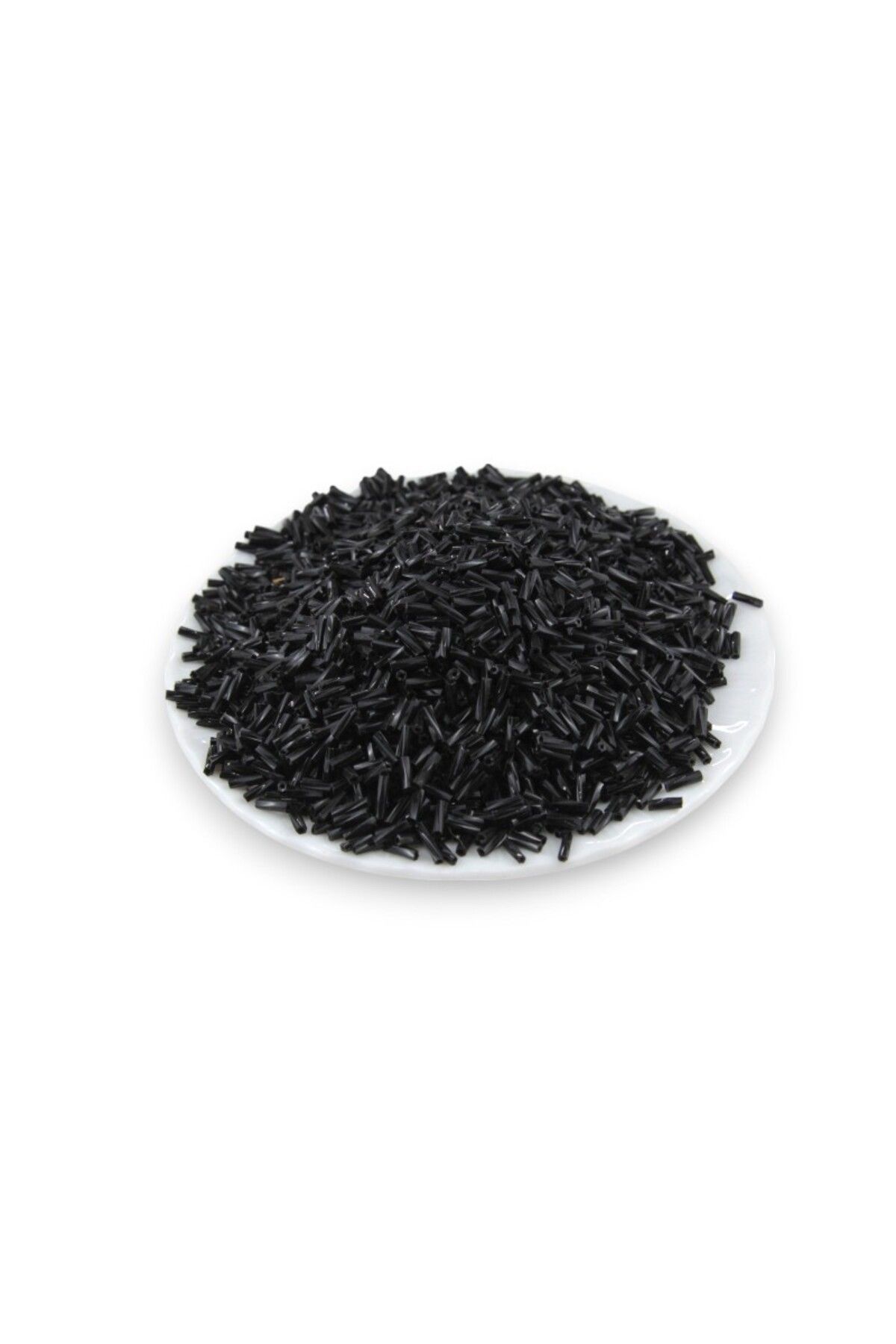 Serhat Aksesuar ve El İşçilik Siyah Burgulu Boru 6x2 mm Boncuk 100 Gr