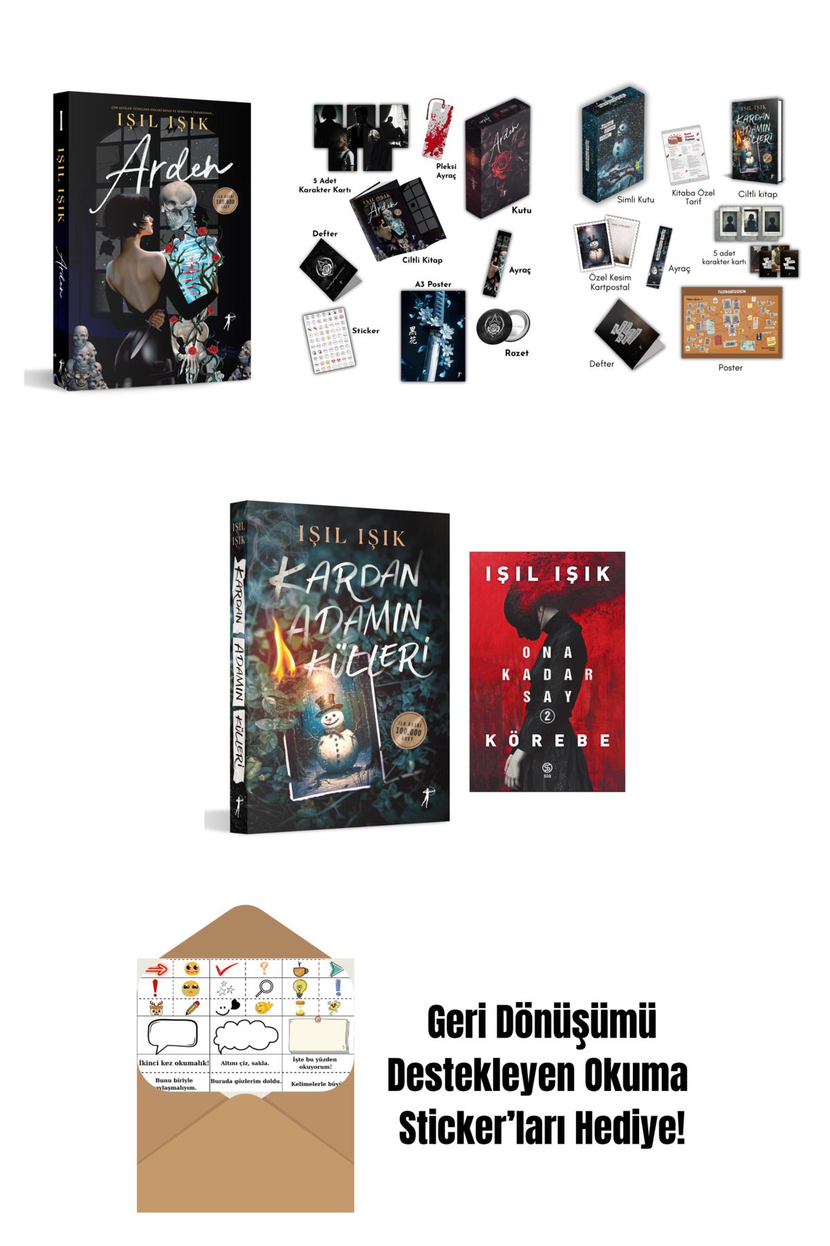 Artemis Yayınları Işıl Işık 5 Kitap Set + Okuma Sticker'ları