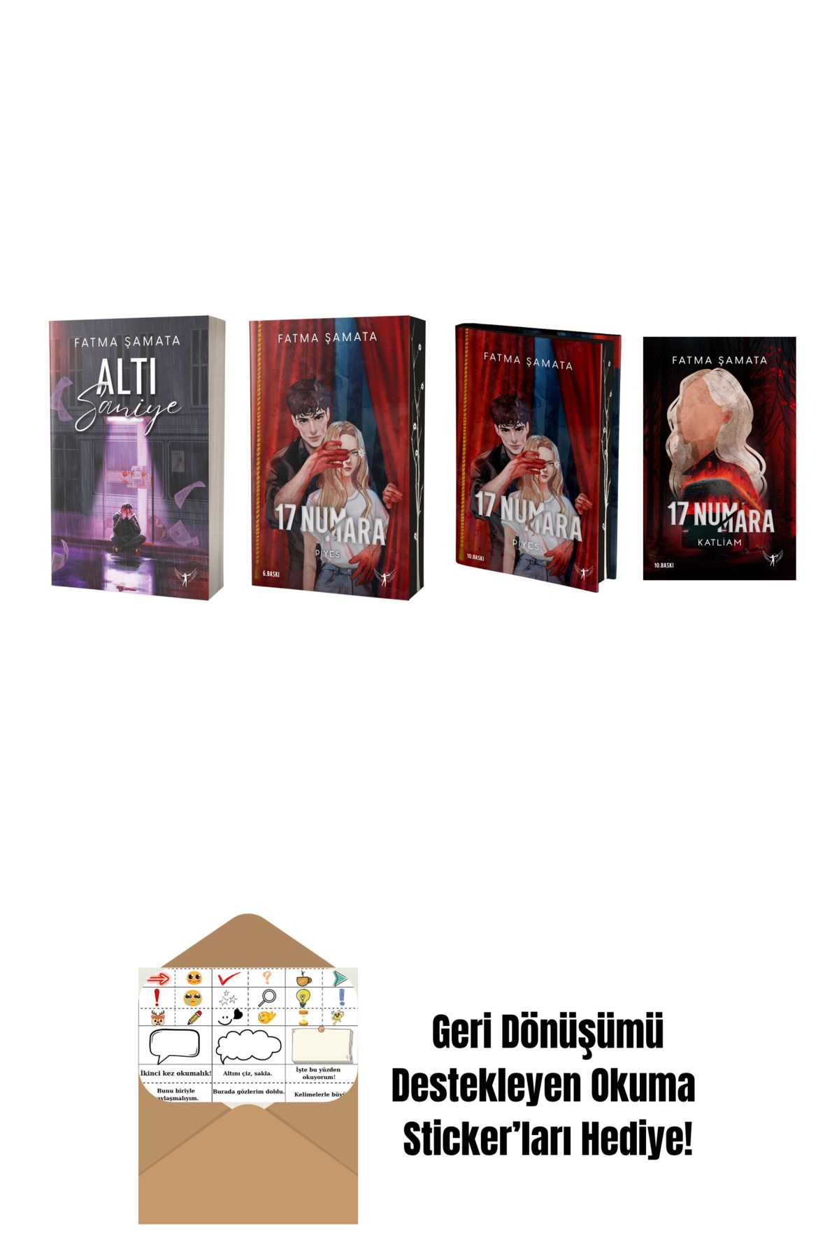 Artemis Yayınları Fatma Şamata 4 Kitap Set + Okuma Sticker'ları
