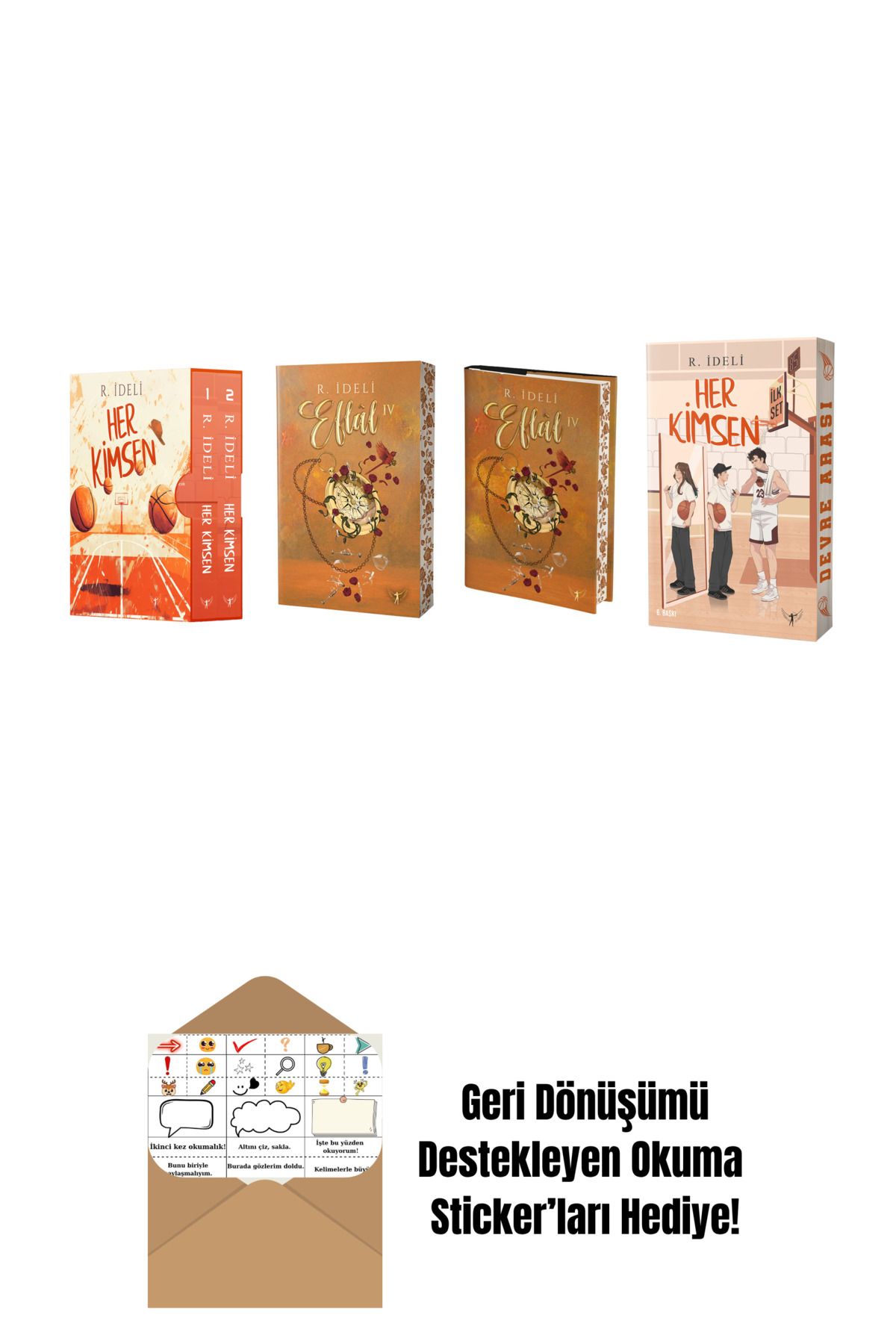 Artemis Yayınları R. İdeli 4 Kitap Set + Okuma Sticker'ları