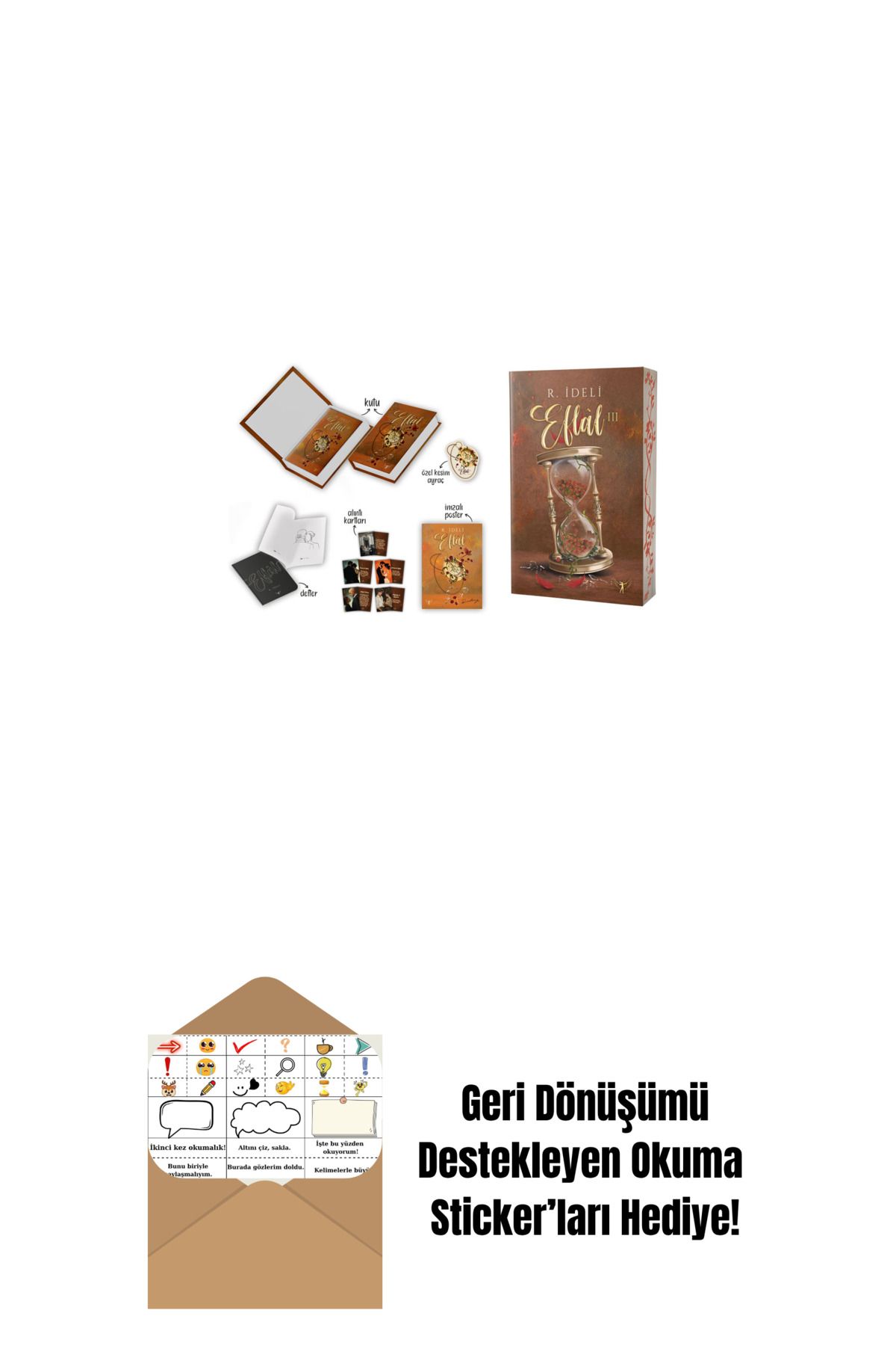 Artemis Yayınları Eflâl 4 (Ciltli - Kutulu Set) + Eflâl 3 + Okuma Sticker'ları