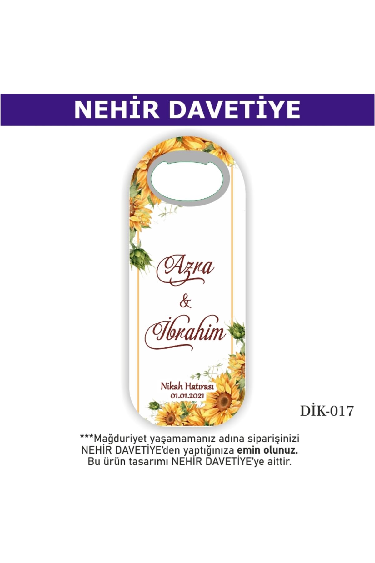 Nehir 30 Adet Düğün Nişan Söz Nikah Mevlüd Sünnet Hediyesi - Hediyelik Magnet Açacak