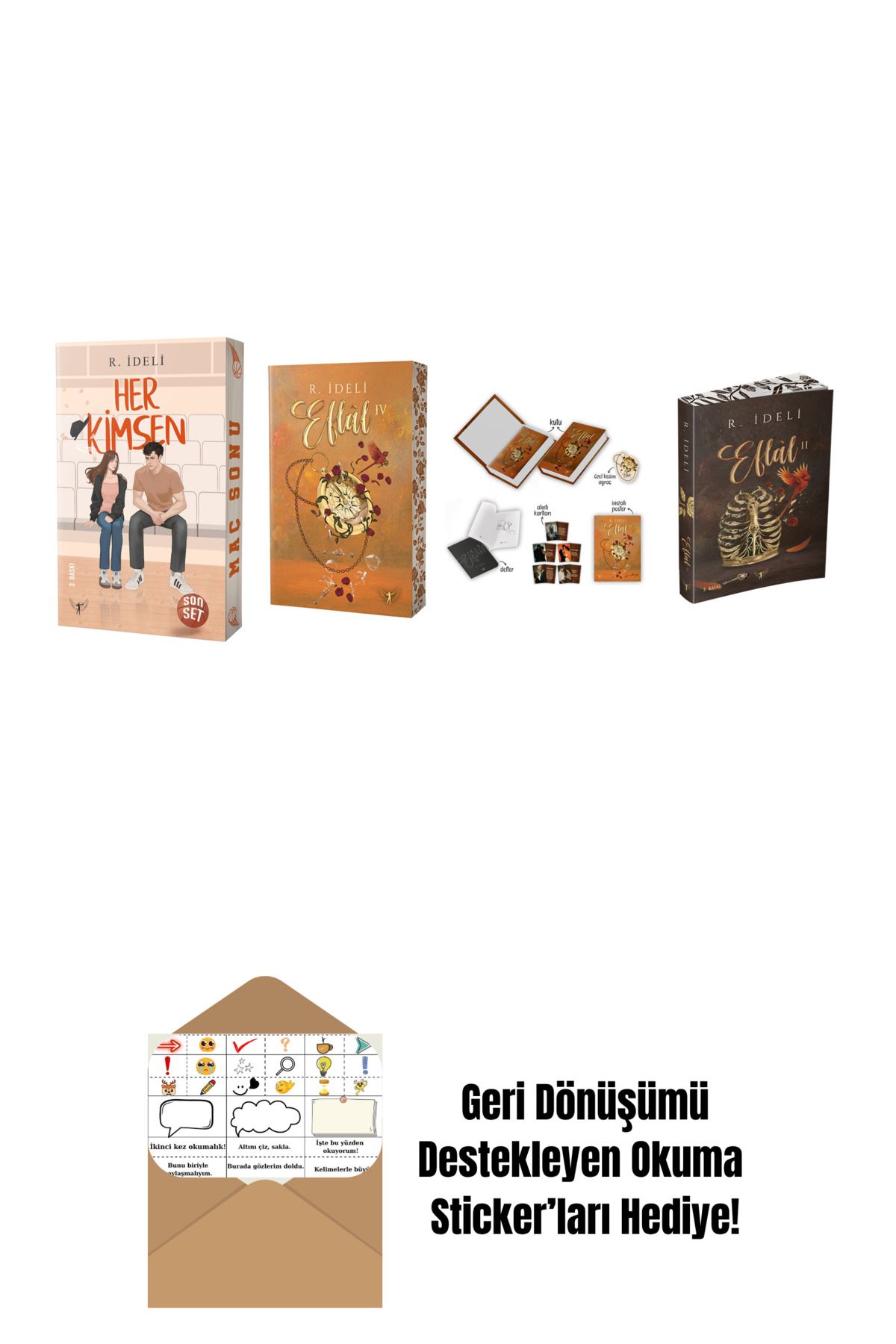 Artemis Yayınları R. İdeli 4 Kitap Set + Okuma Sticker'ları