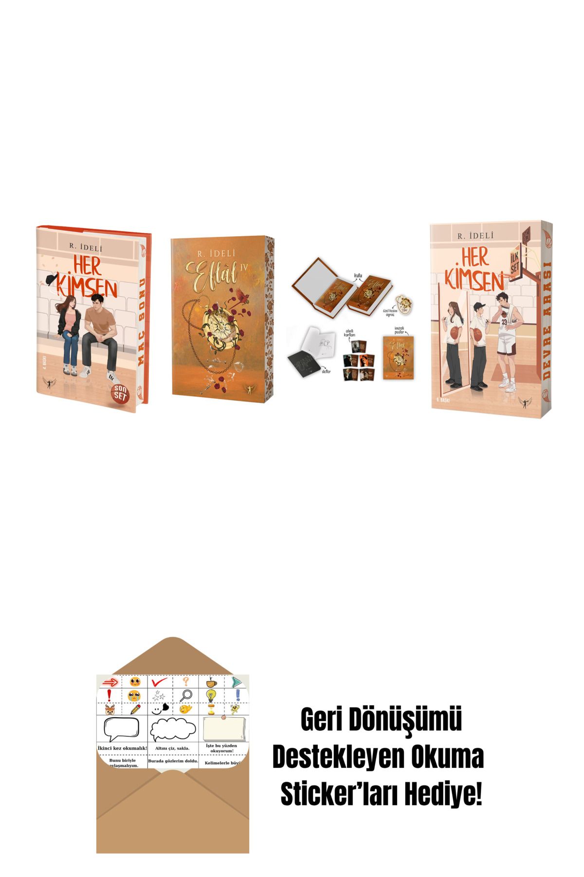 Artemis Yayınları R. İdeli 4 Kitap Set + Okuma Sticker'ları