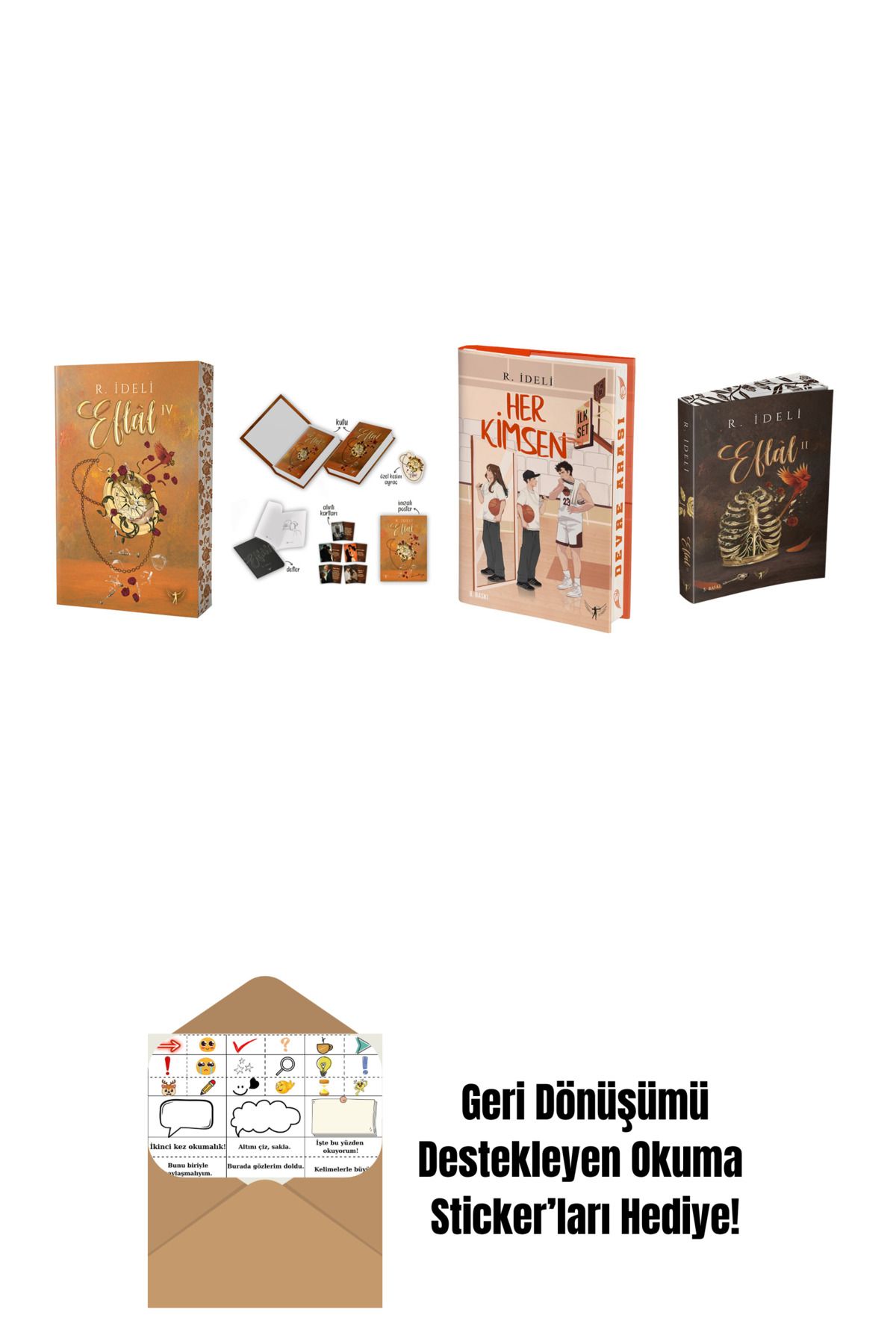Artemis Yayınları R. İdeli 4 Kitap Set + Okuma Sticker'ları