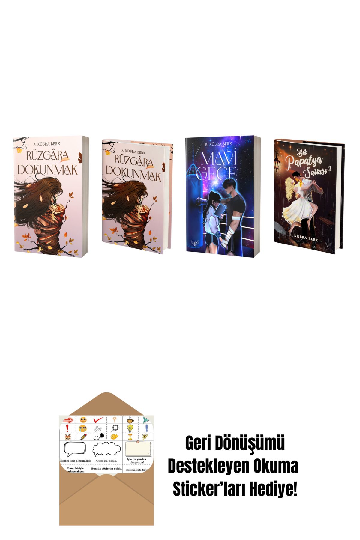 Artemis Yayınları K. Kübra Berk 4 Kitap Set + Okuma Sticker'ları