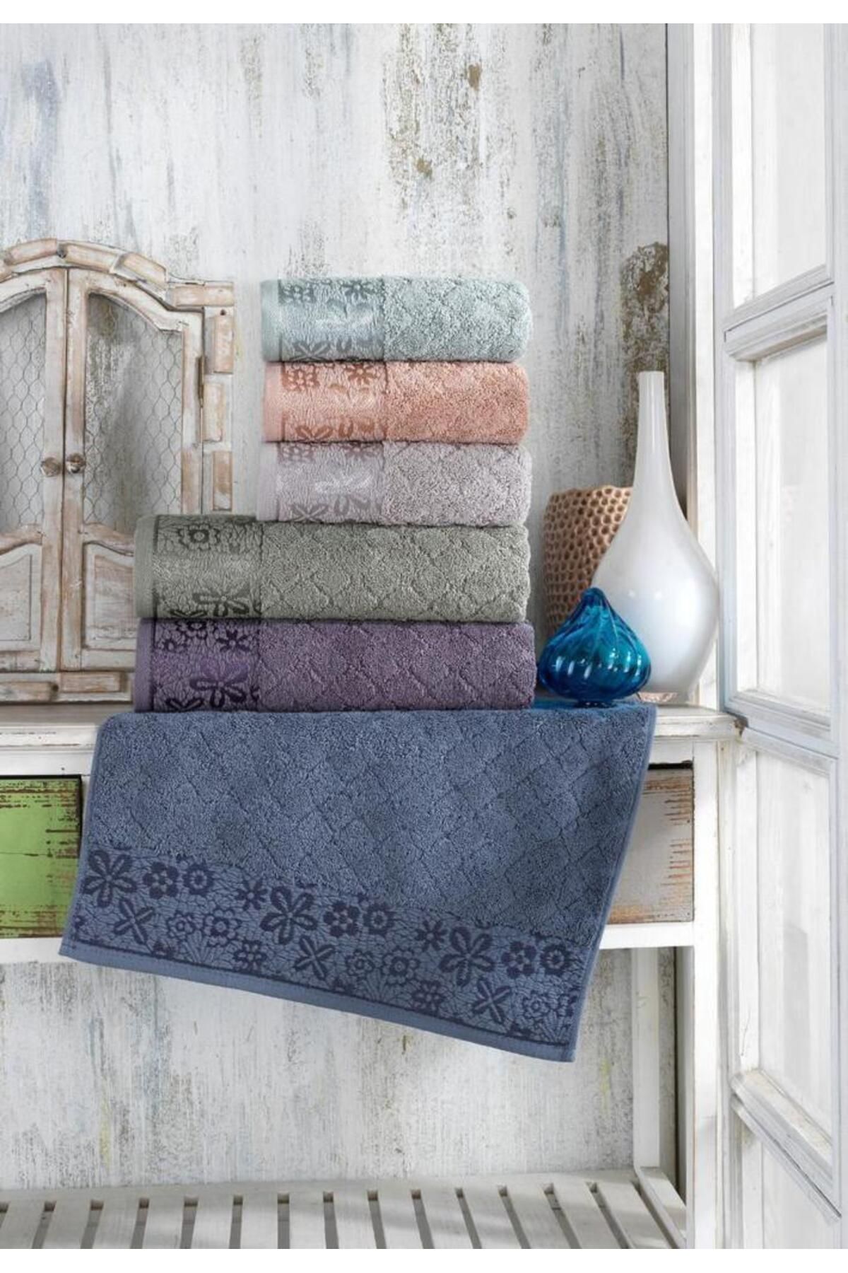 Şıkel 70x140 Banyo Havlusu 6'lı Penye Botanic