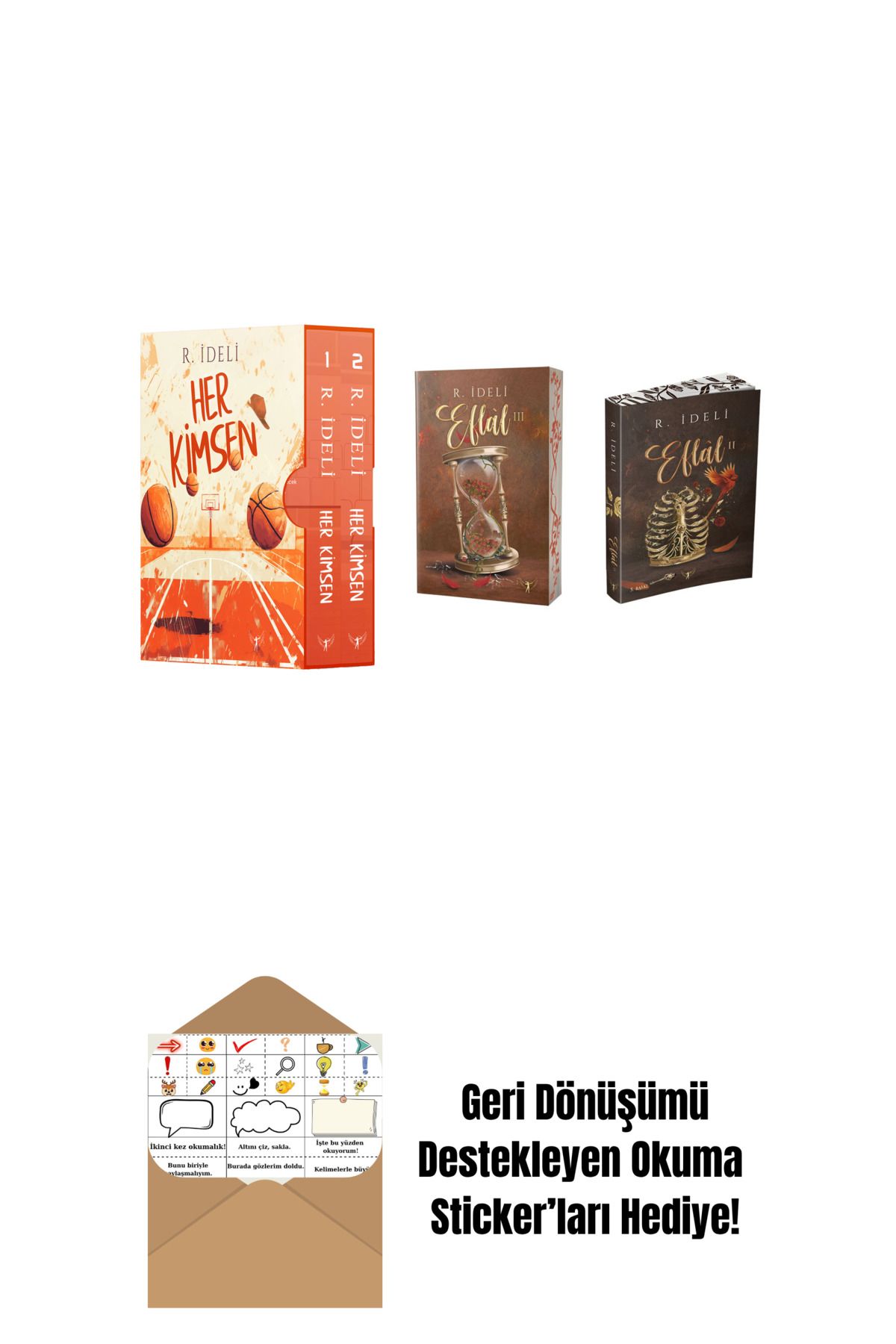 Artemis Yayınları R. İdeli 3 Kitap Set + Okuma Sticker'ları