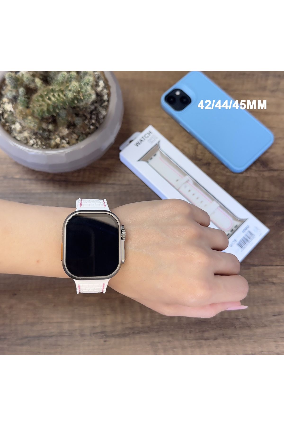 MTL Apple Watch Uyumlu 1/2/3/4/5/6/SE/7/8/9Seri 42/44/45/49MM Kordon Kayış Silikon MT78