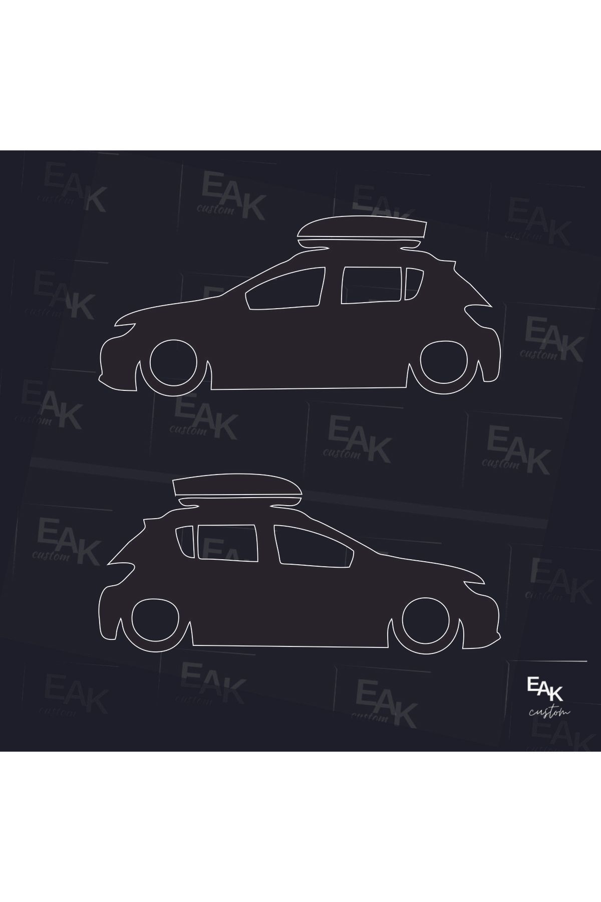 eakcustom DACİA SANDERO STEPWAY oto sticker (18cm x 8cm) (2ADET)