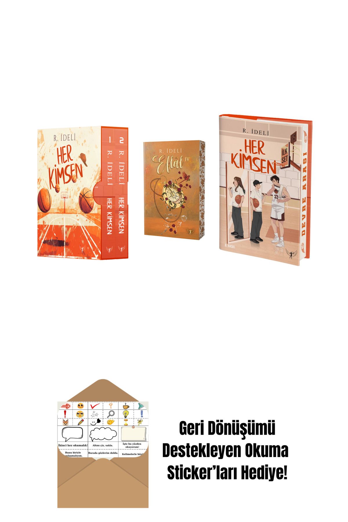 Artemis Yayınları R. İdeli 3 Kitap Set + Okuma Sticker'ları
