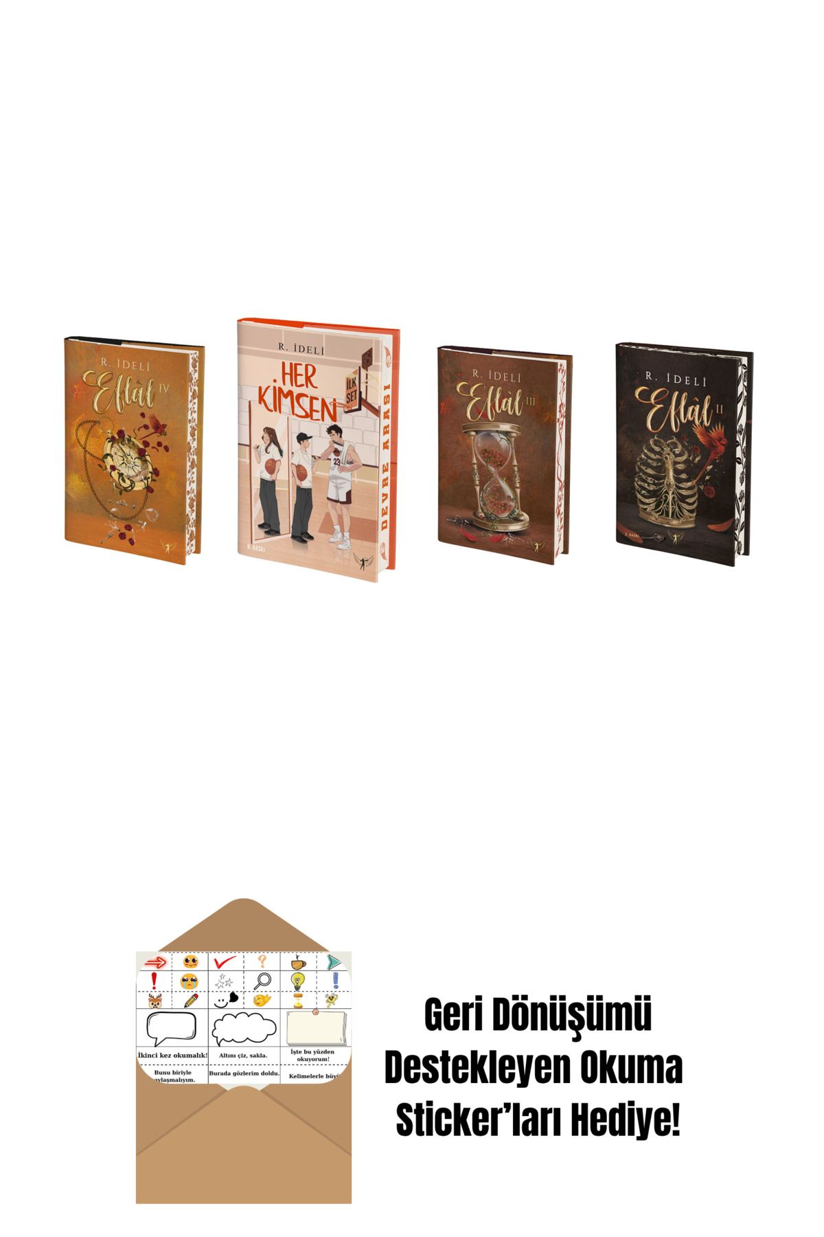 Artemis Yayınları R. İdeli 4 Kitap Set + Okuma Sticker'ları